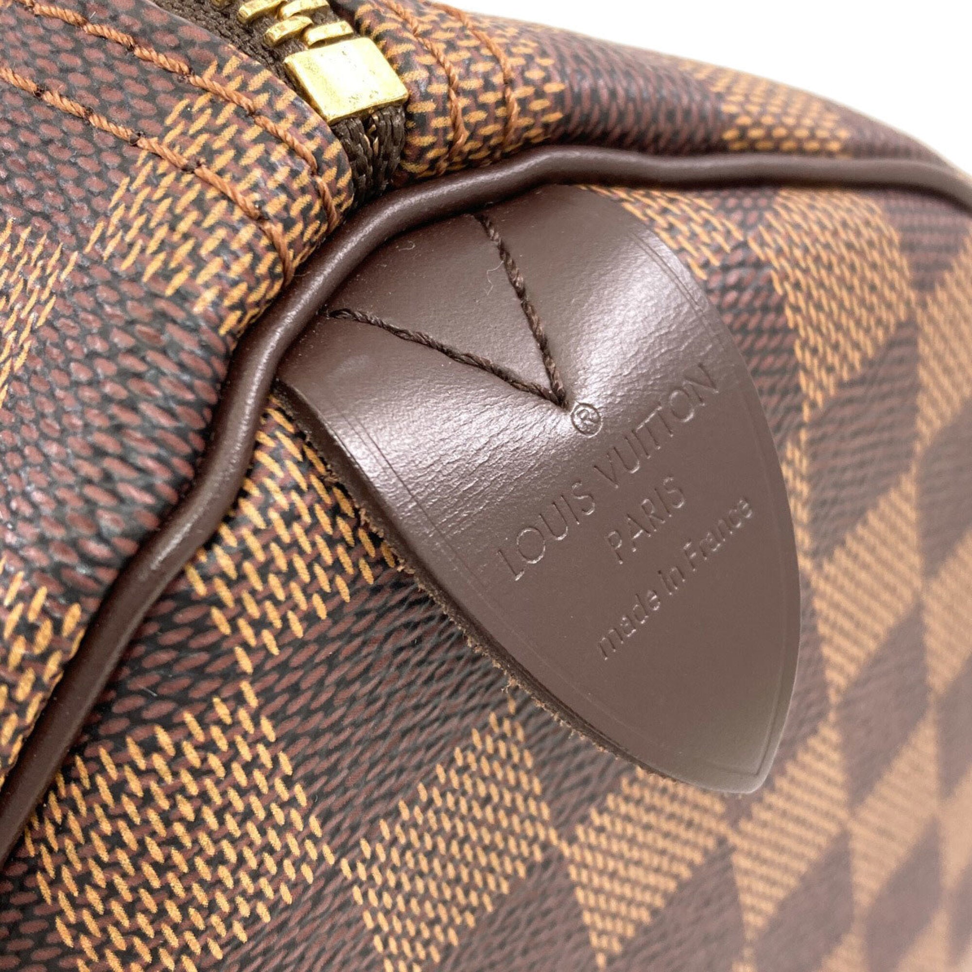 Louis Vuitton Damier Canvas Ebene Damier Canvas Boston Bag (Pre-Owned)
