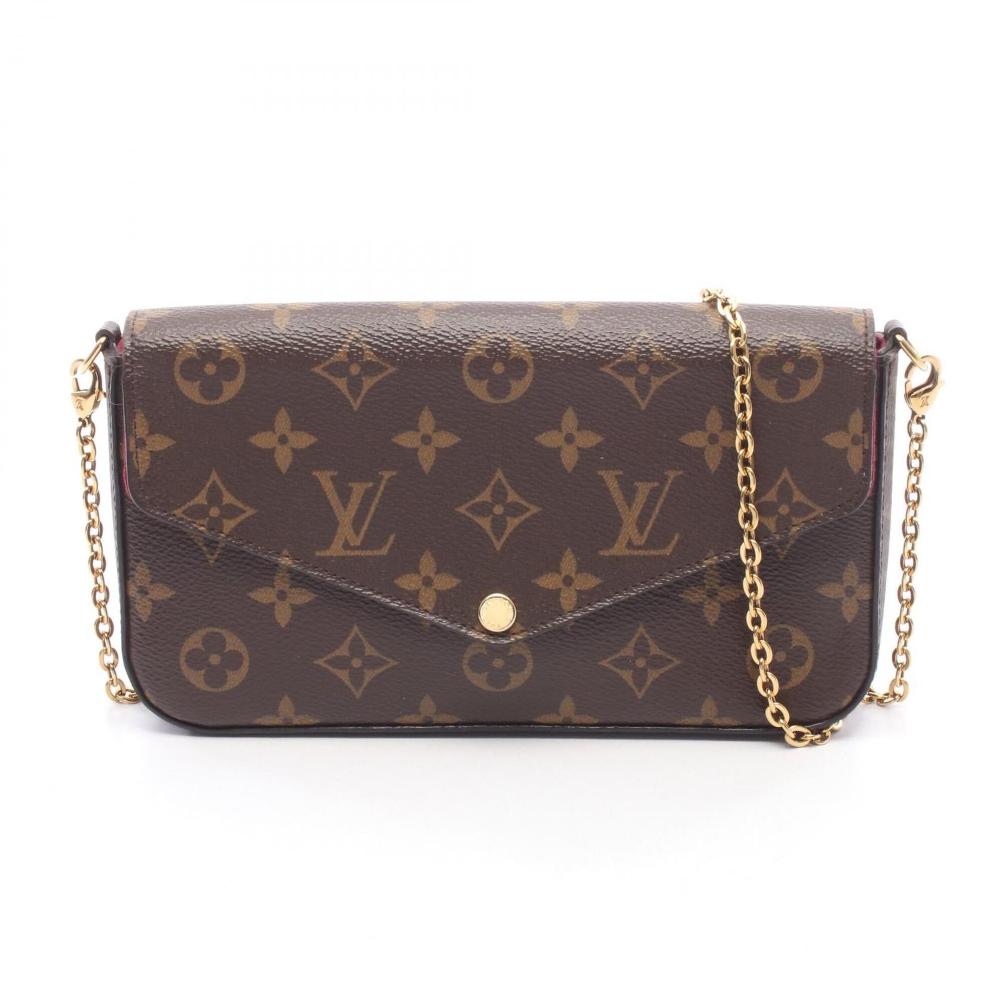 Louis Vuitton Brown Pvc Leather Handbag Pochette Shoulder Bag (Pre-Owned)