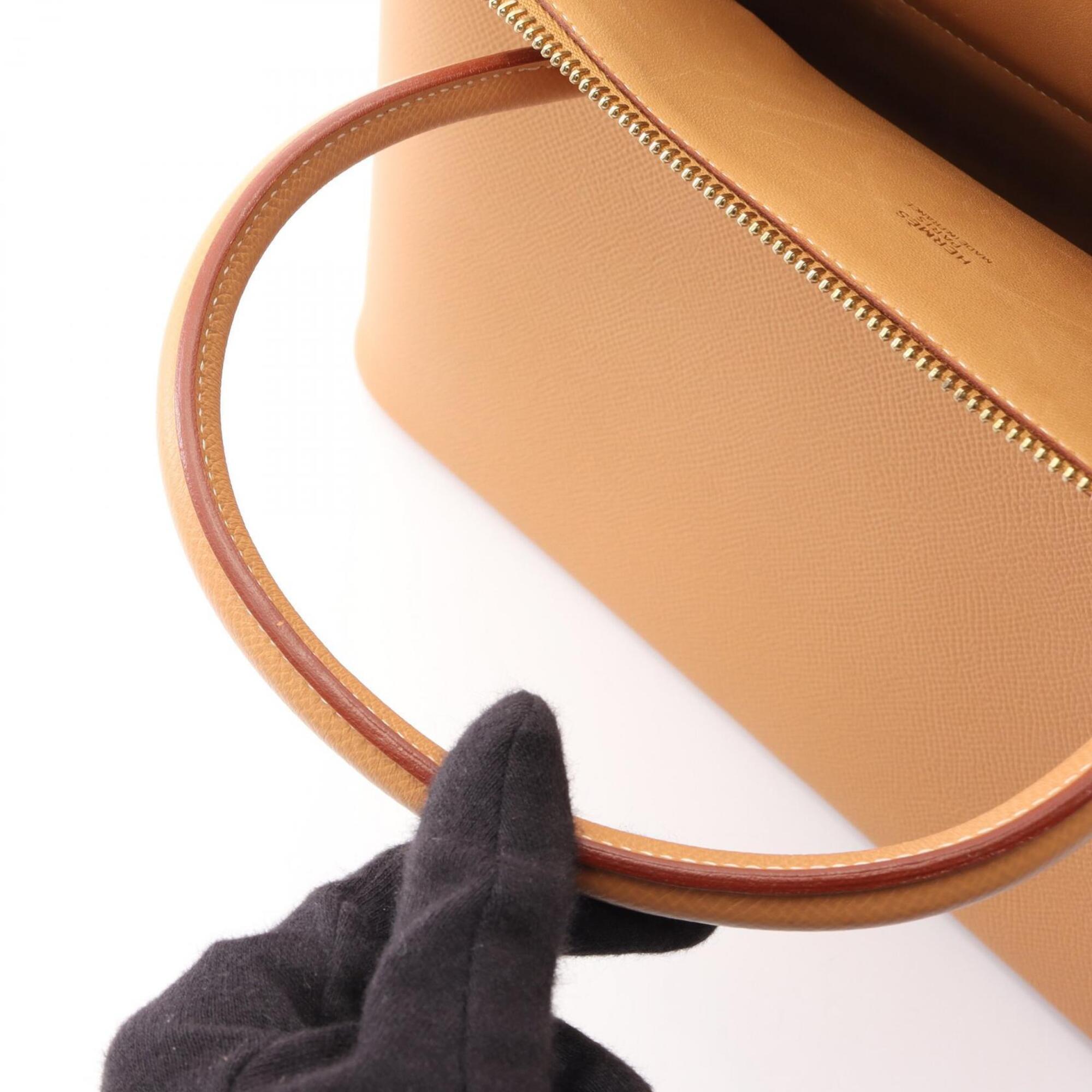 Hermes Beige Natural Courchevel Leather Handbag (Pre-Owned)