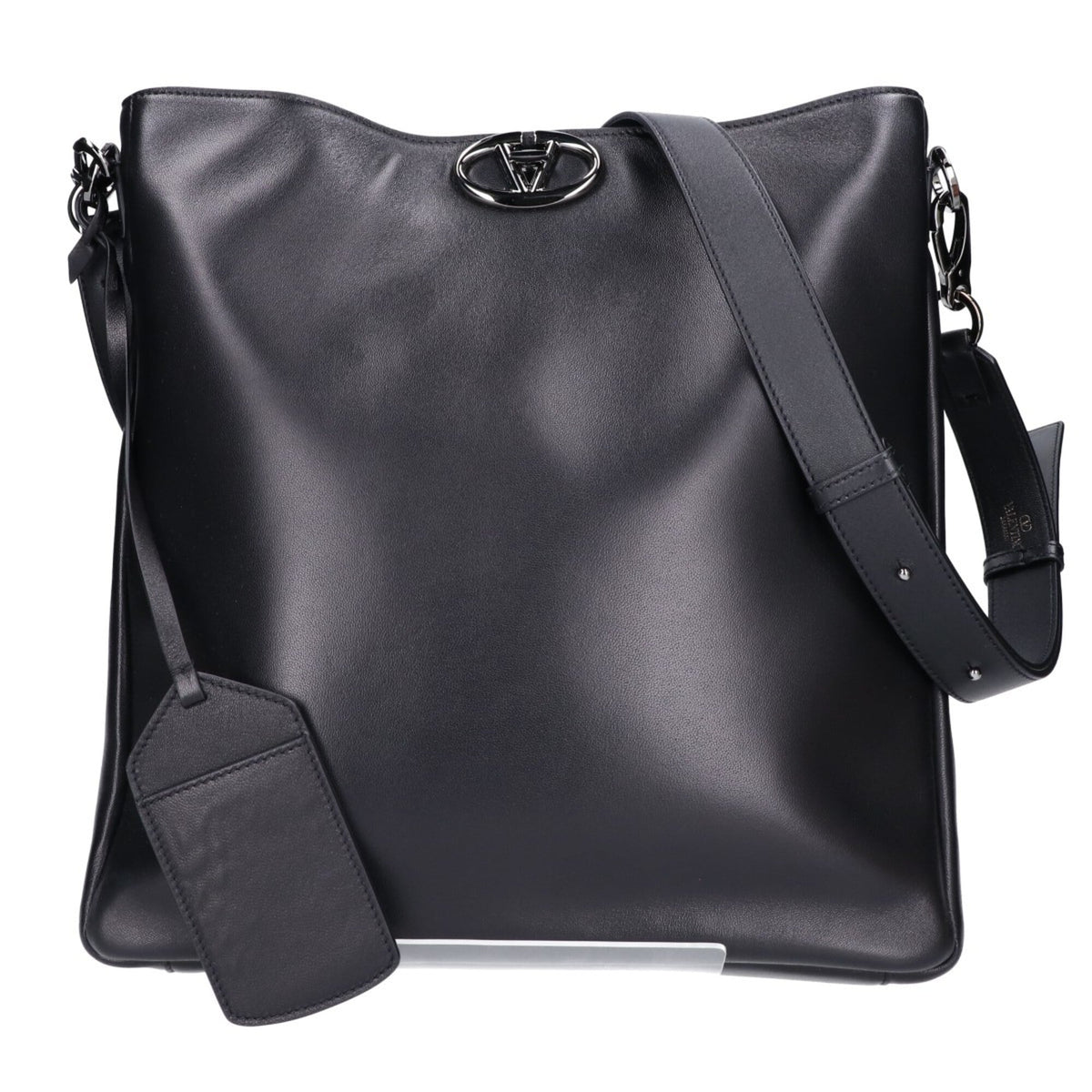 Valentino Black Leather Shoulder Bag (Pre-Owned)