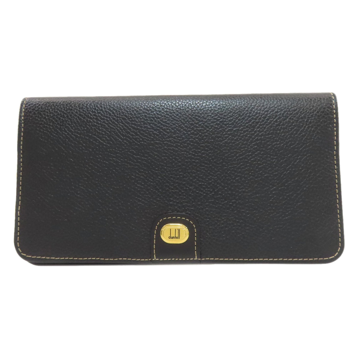 Dunhill Black Leather Long Bill Wallet (Bi-Fold) (Pre-Owned)