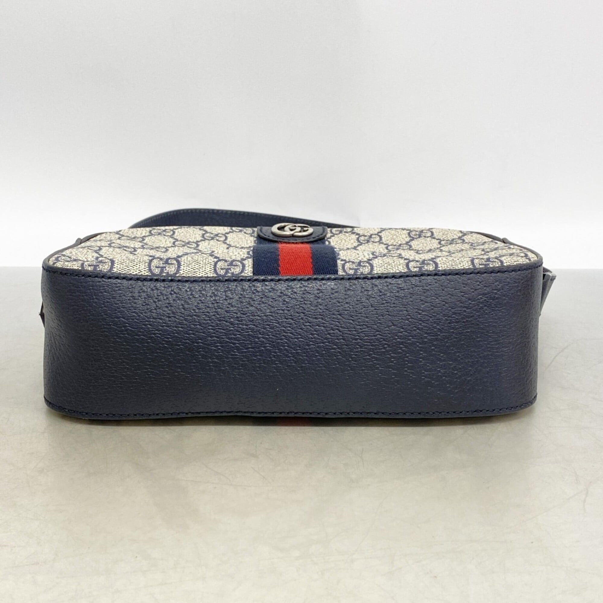 Gucci Navy Pvc Leather Shoulder Bag (Pre-Owned)