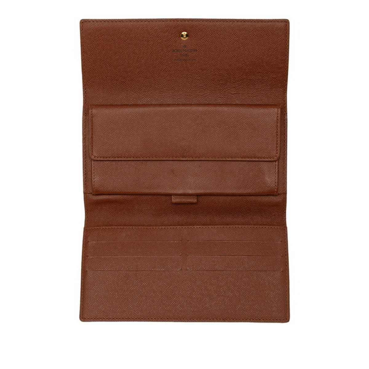 Louis Vuitton Brown Pvc Leather Long Wallet (Bi-Fold) (Pre-Owned)