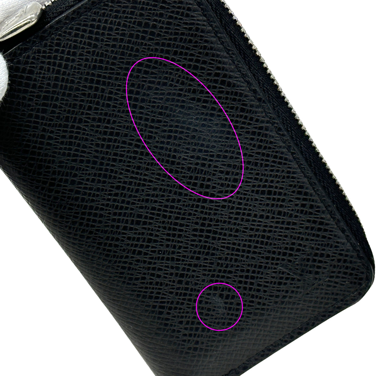 Louis Vuitton Ardoise Black Taiga Leather Coin Purse/Coin Case (Pre-Owned)