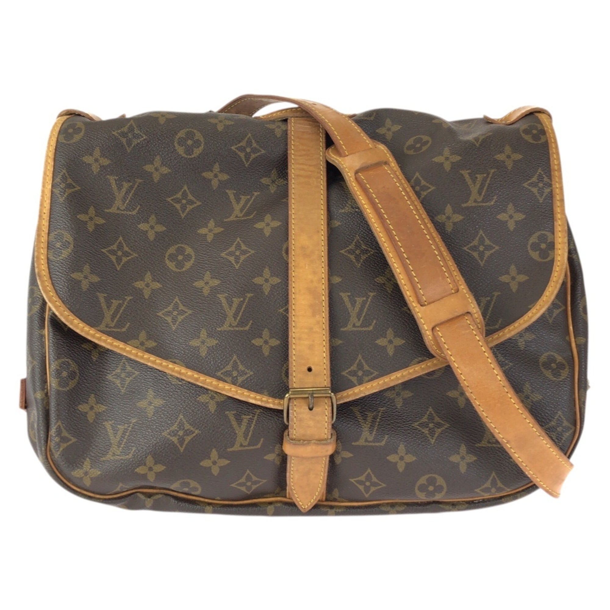 Louis Vuitton Brown Pvc Leather Shoulder Bag (Pre-Owned)