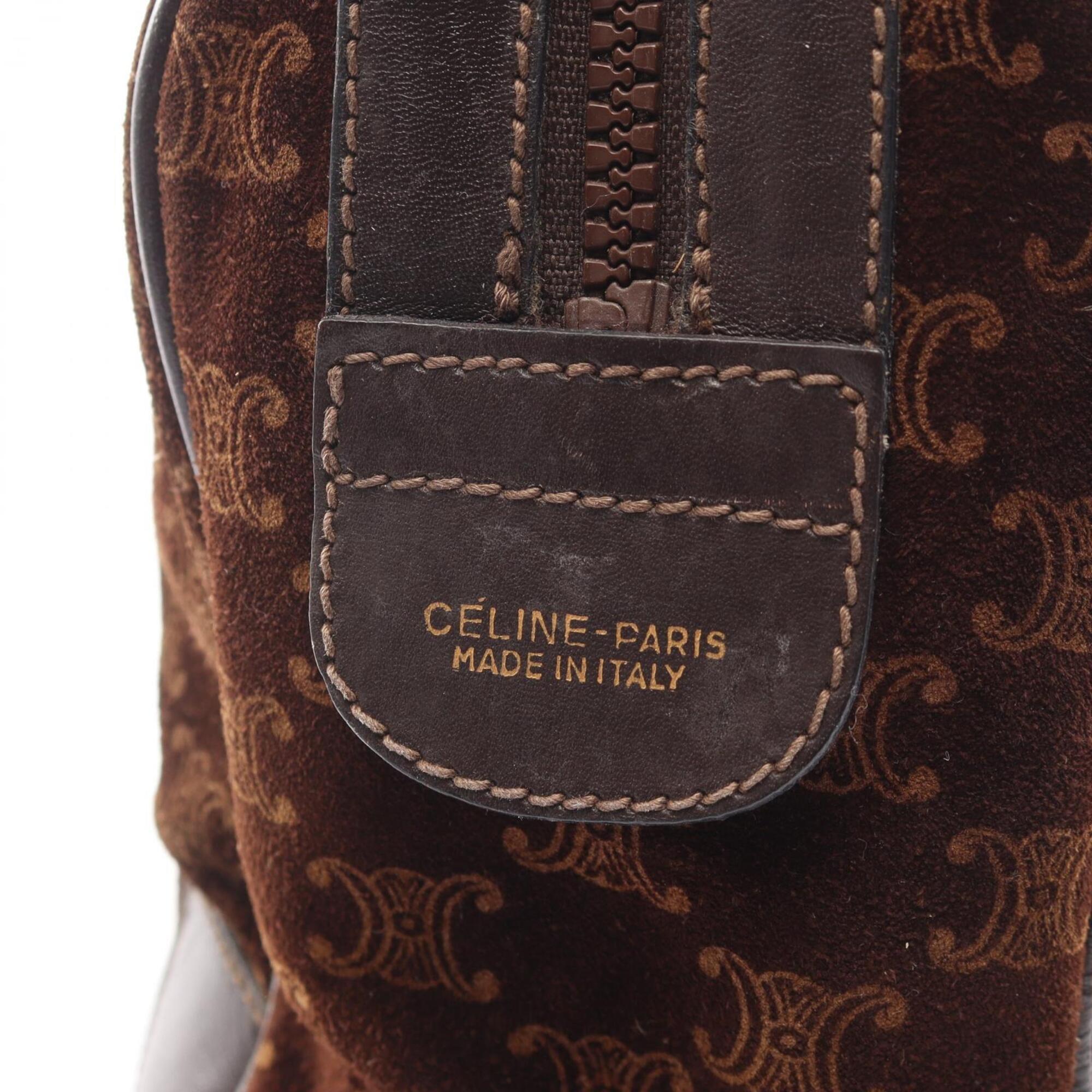 Celine Brown Suede Leather Handbag (Pre-Owned)