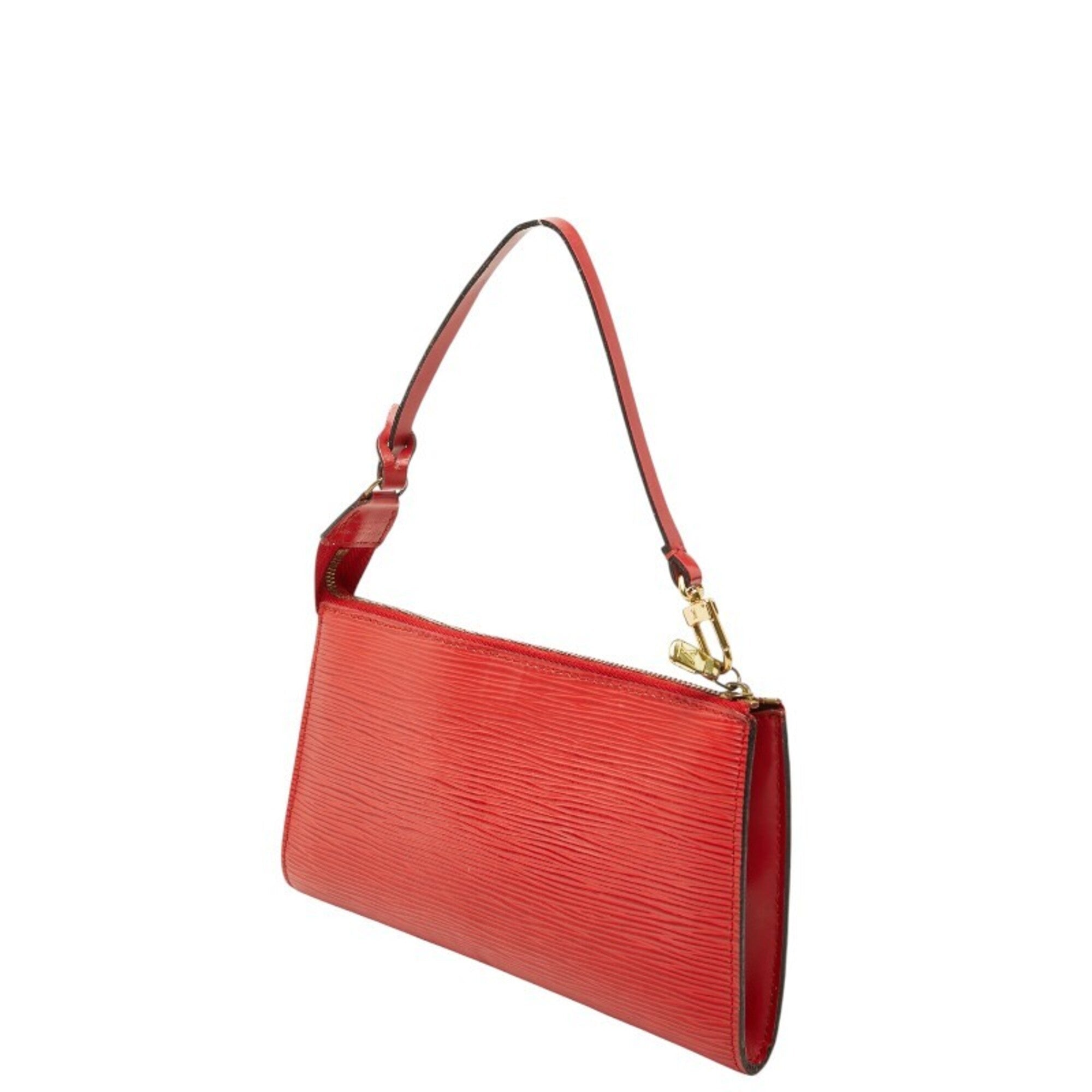 Louis Vuitton Epi Castilian Red Leather Handbag Pochette Pouch (Pre-Owned)