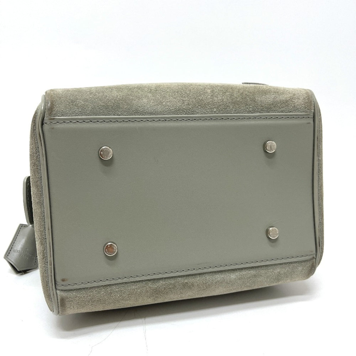 Louis Vuitton Gray Suede Handbag (Pre-Owned)