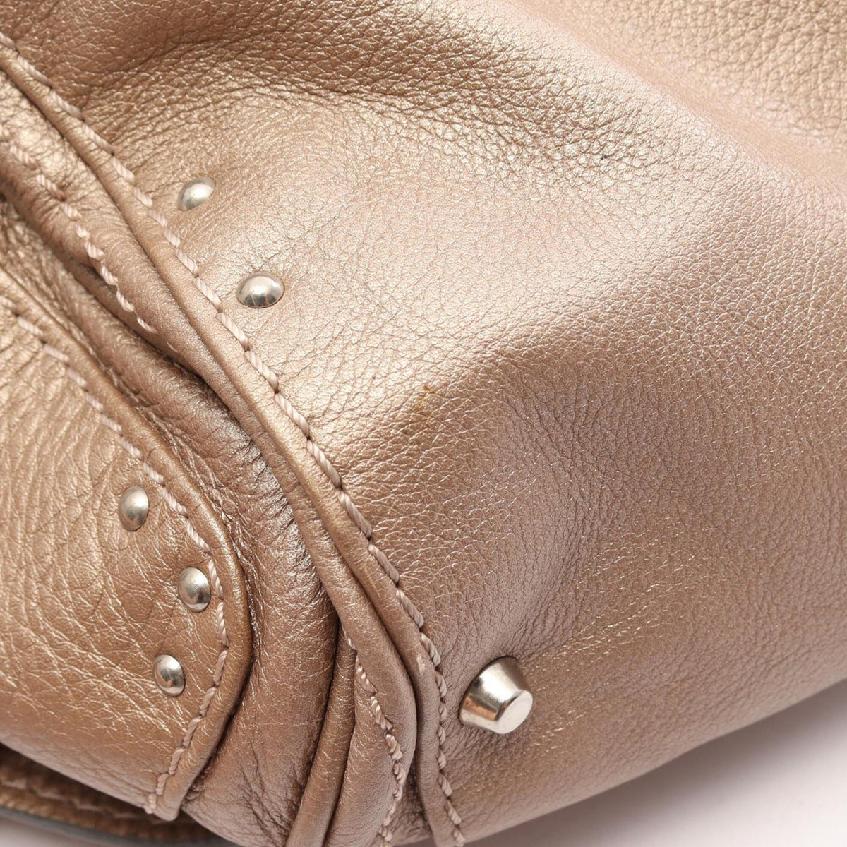 Chloé Gold Leather Handbag (Pre-Owned)