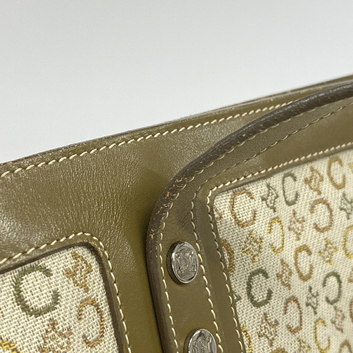 Celine Khaki Canvas Tote Bag (Pre-Owned)