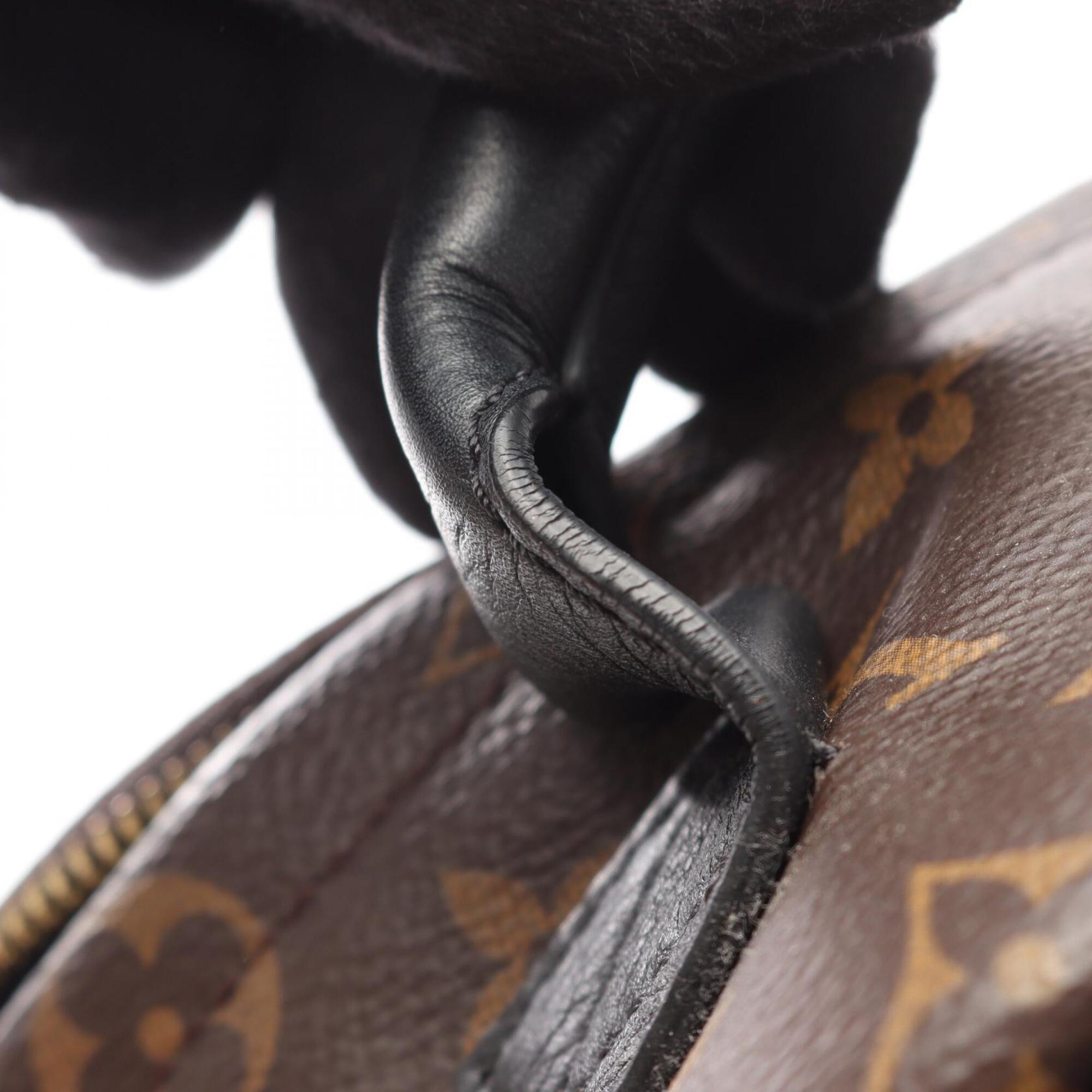 Louis Vuitton Beige Brown Coated Canvas Leather Backpack Handbag (Pre-Owned)