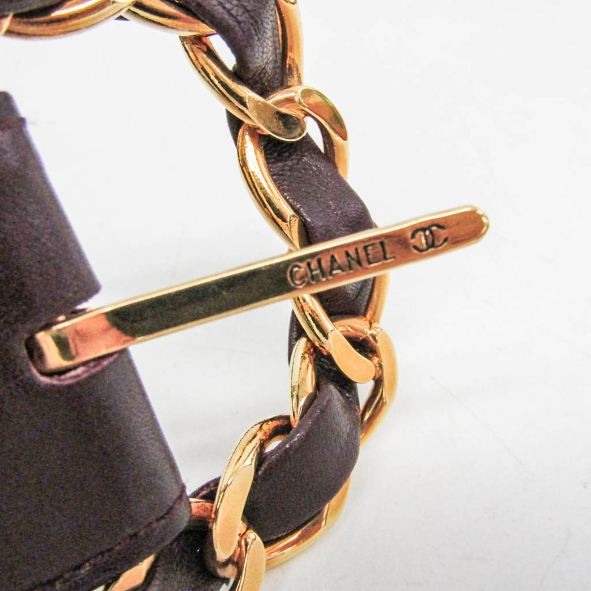 Chanel Burgundy Standard Belt (Pre-Owned)
