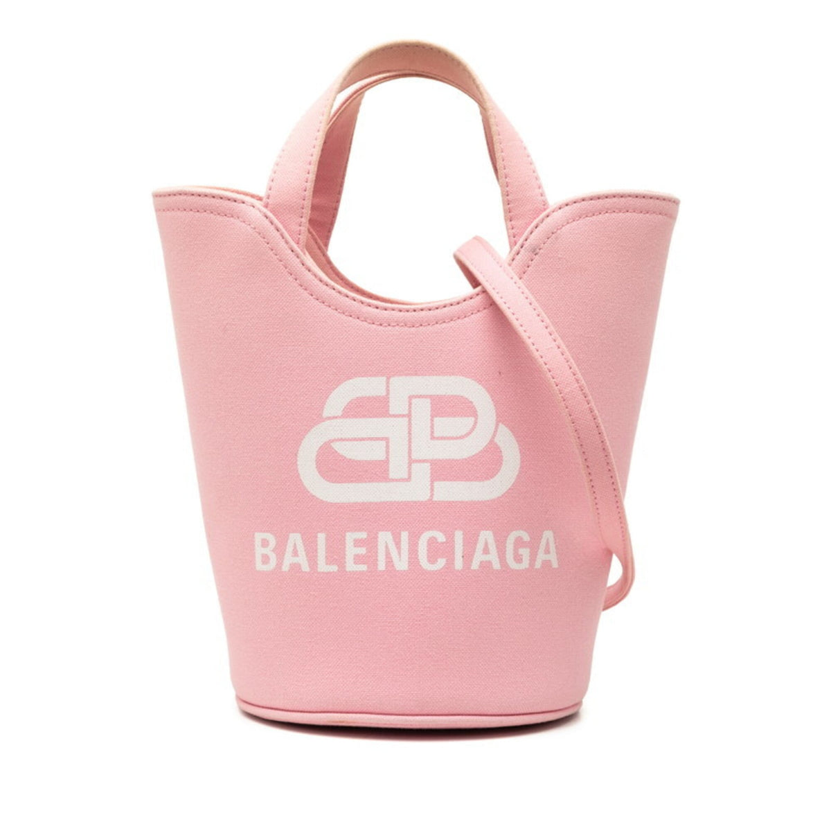Balenciaga Pink Canvas Handbag Shoulder Bag (Pre-Owned)