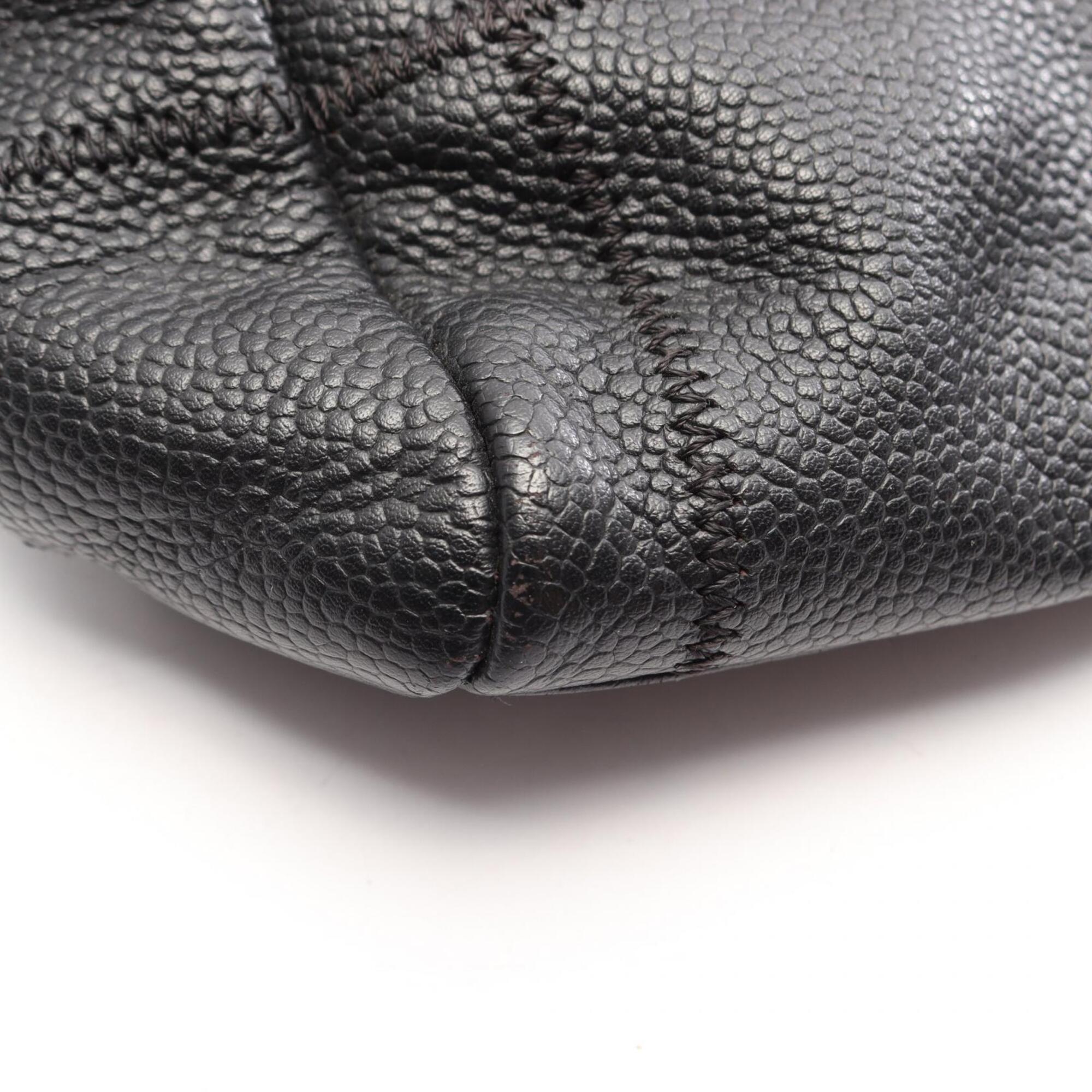 Chanel Black Grained Calfskin Handbag Tote Bag (Pre-Owned)