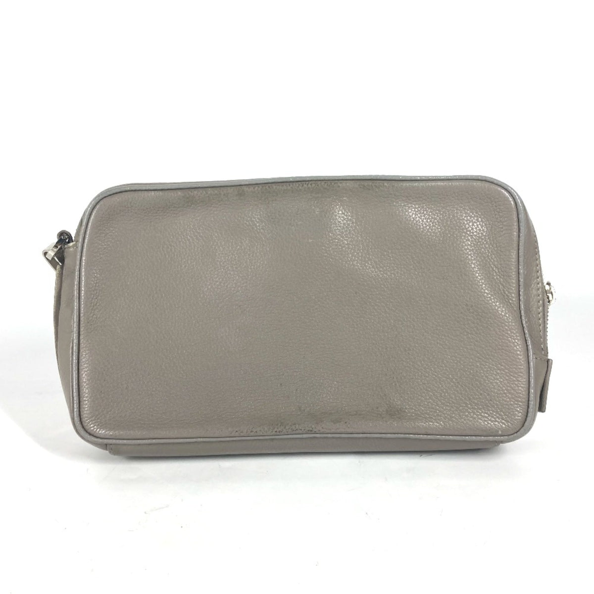 Christian Dior Gray Leather Clutch Bag (Pre-Owned)