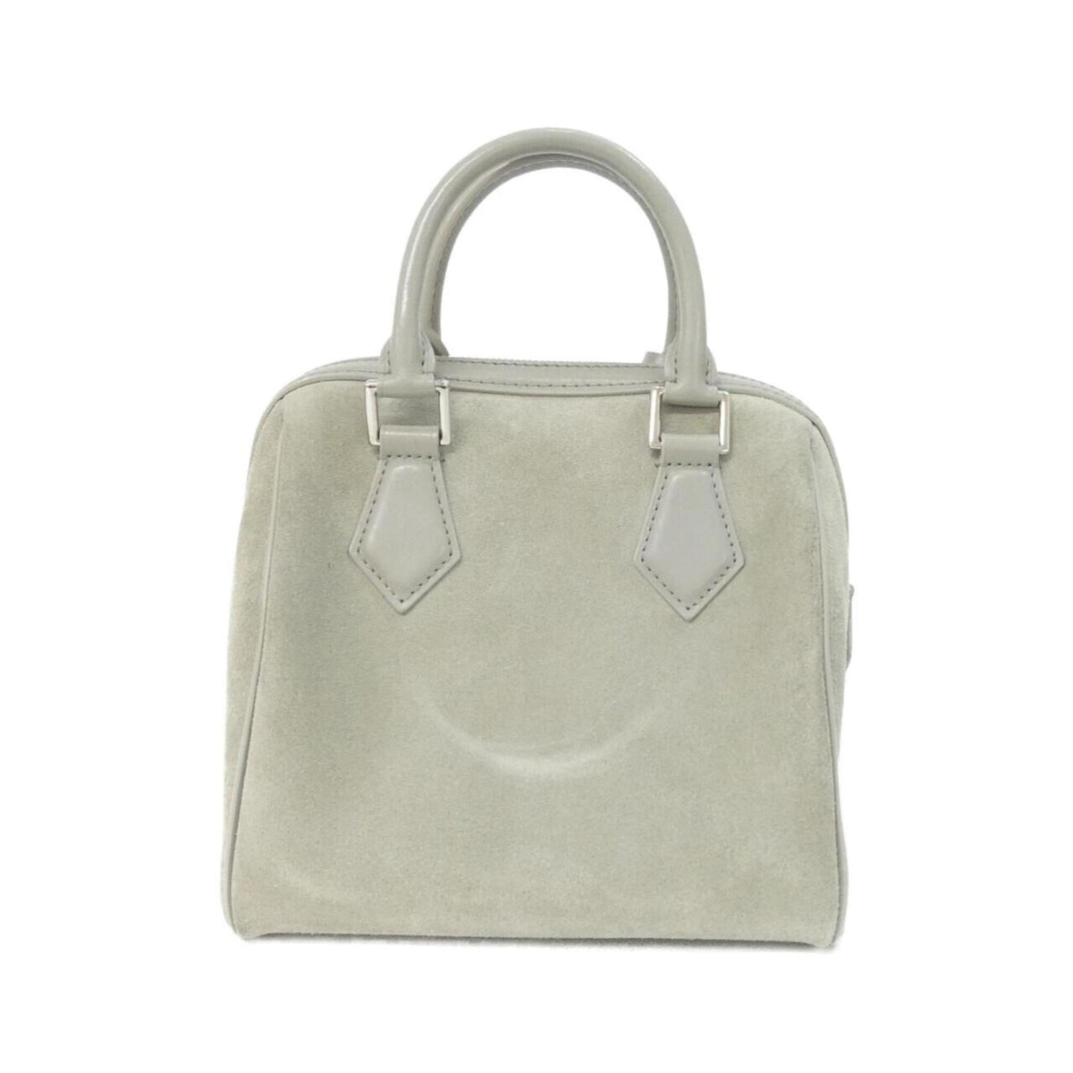 Louis Vuitton Gris Suede Boston Bag (Pre-Owned)