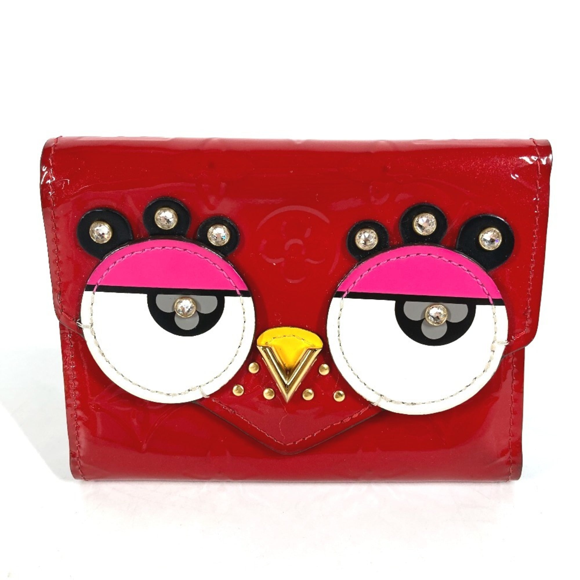 Louis Vuitton Monogram Vernis Red Color Monogram Vernis Wallet (Tri-Fold) (Pre-Owned)