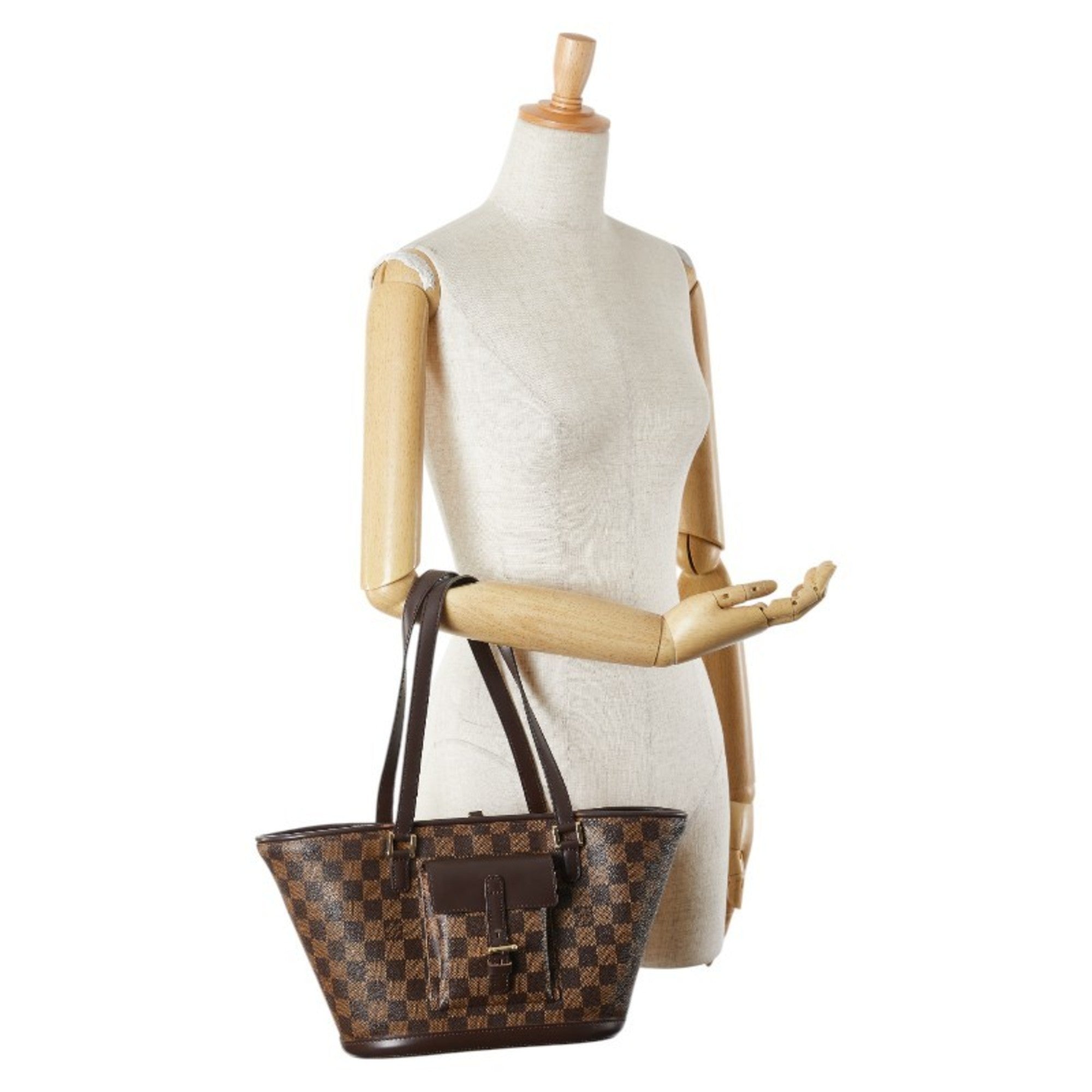 Louis Vuitton Damier Brown Pvc Leather Shoulder Bag Tote Bag (Pre-Owned)