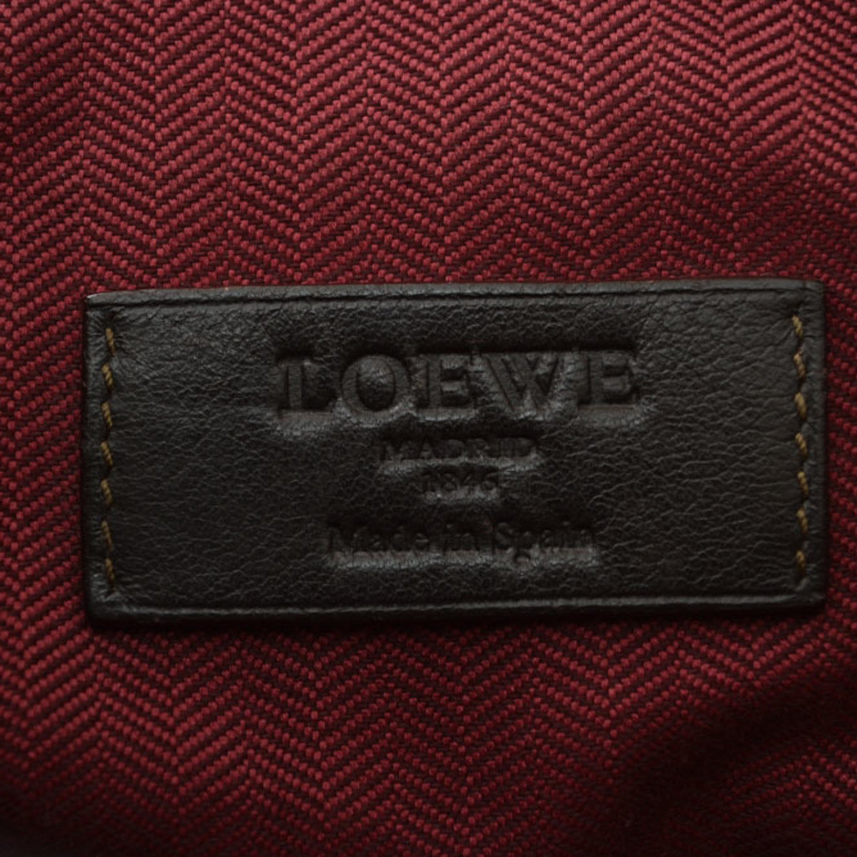 Loewe Dark Brown Leather Messenger Bag Shoulder Bag (Pre-Owned)