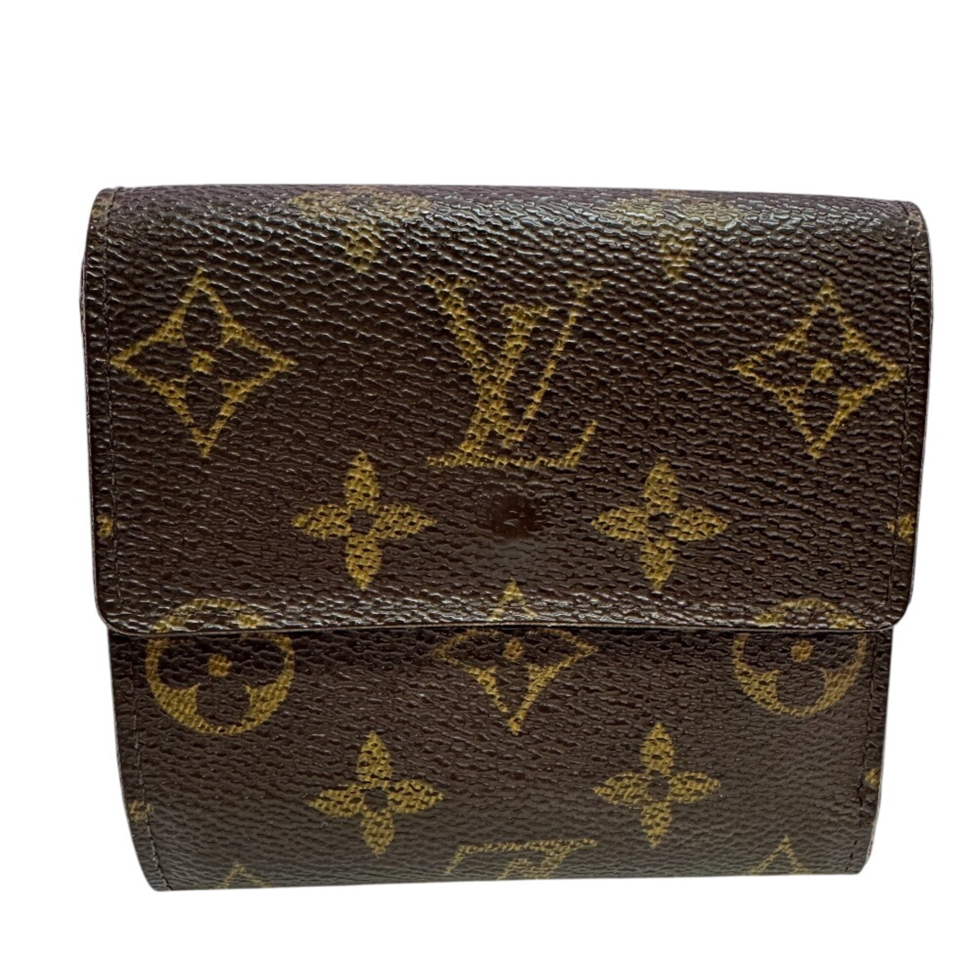 Louis Vuitton Brown Leather Wallet (Tri-Fold) (Pre-Owned)