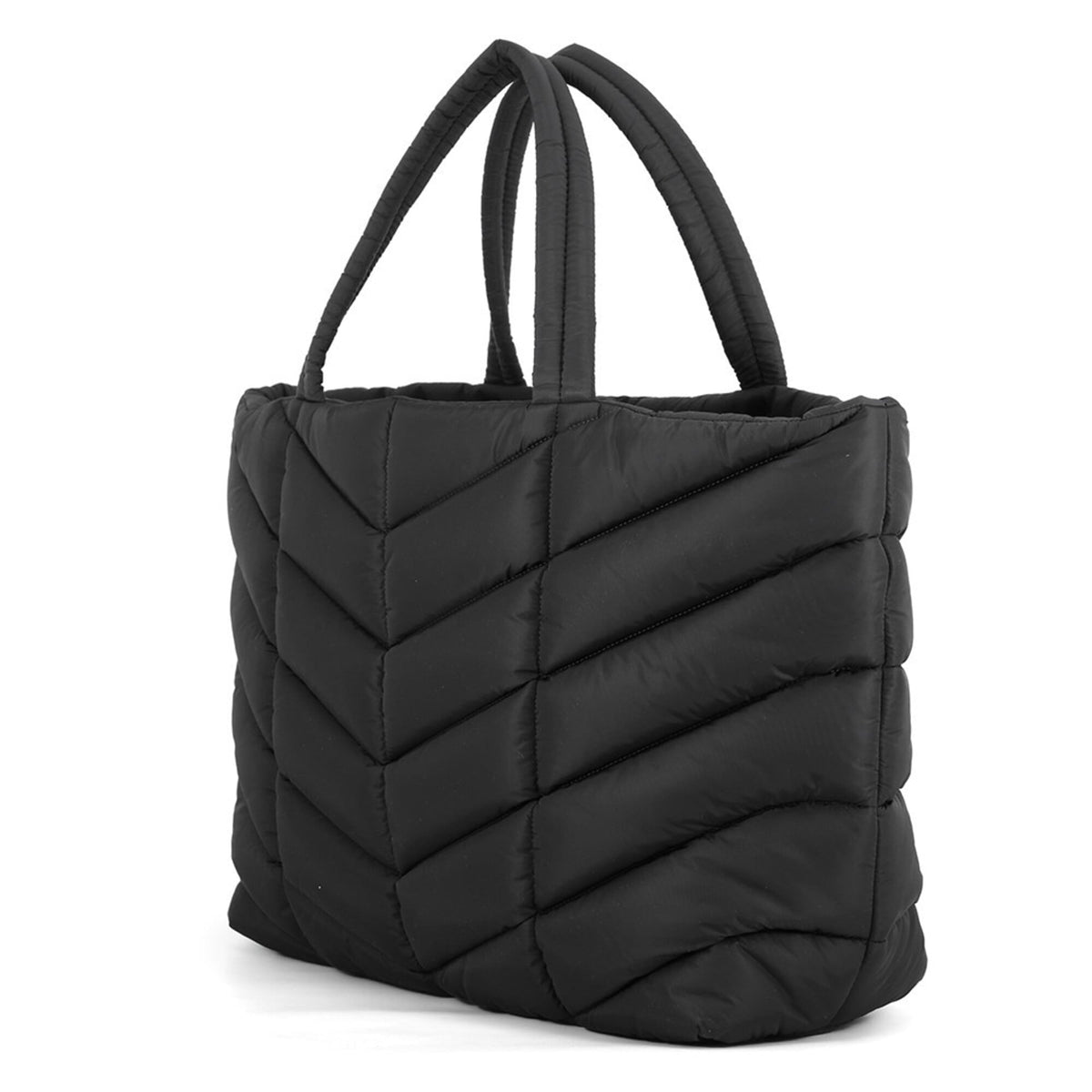 Yves Saint Laurent Black Nylon Handbag Tote Bag (Pre-Owned)