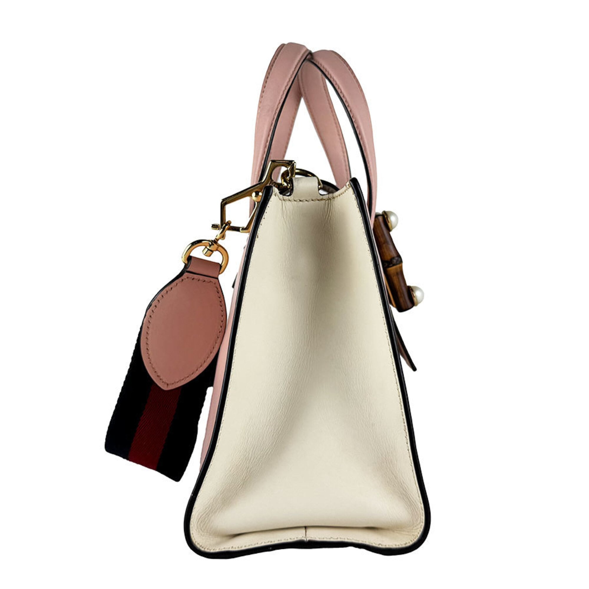Gucci Ivory Pink Leather Handbag Shoulder Bag (Pre-Owned)