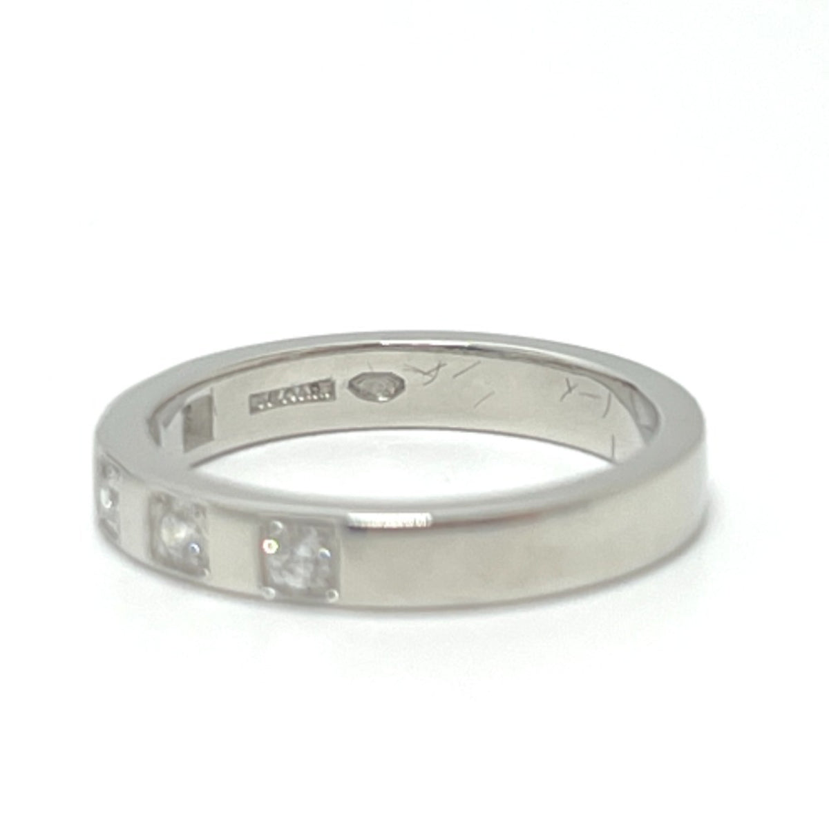 Bvlgari Silver Platinum 950 Band Ring (Pre-Owned)
