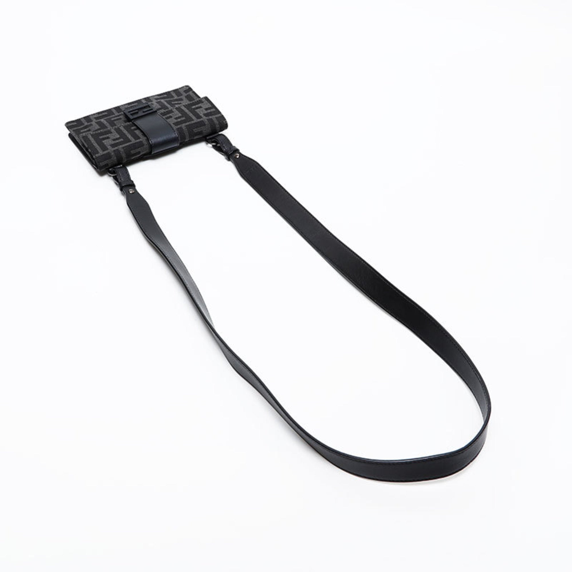 Fendi Zucca Black Shoulder Bag (Pre-Owned)