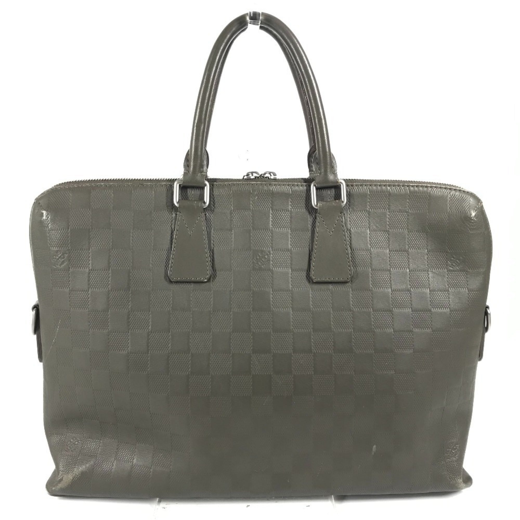 Louis Vuitton Grannis Grayish Damier Infini Briefcase Handbag Tote Bag (Pre-Owned)
