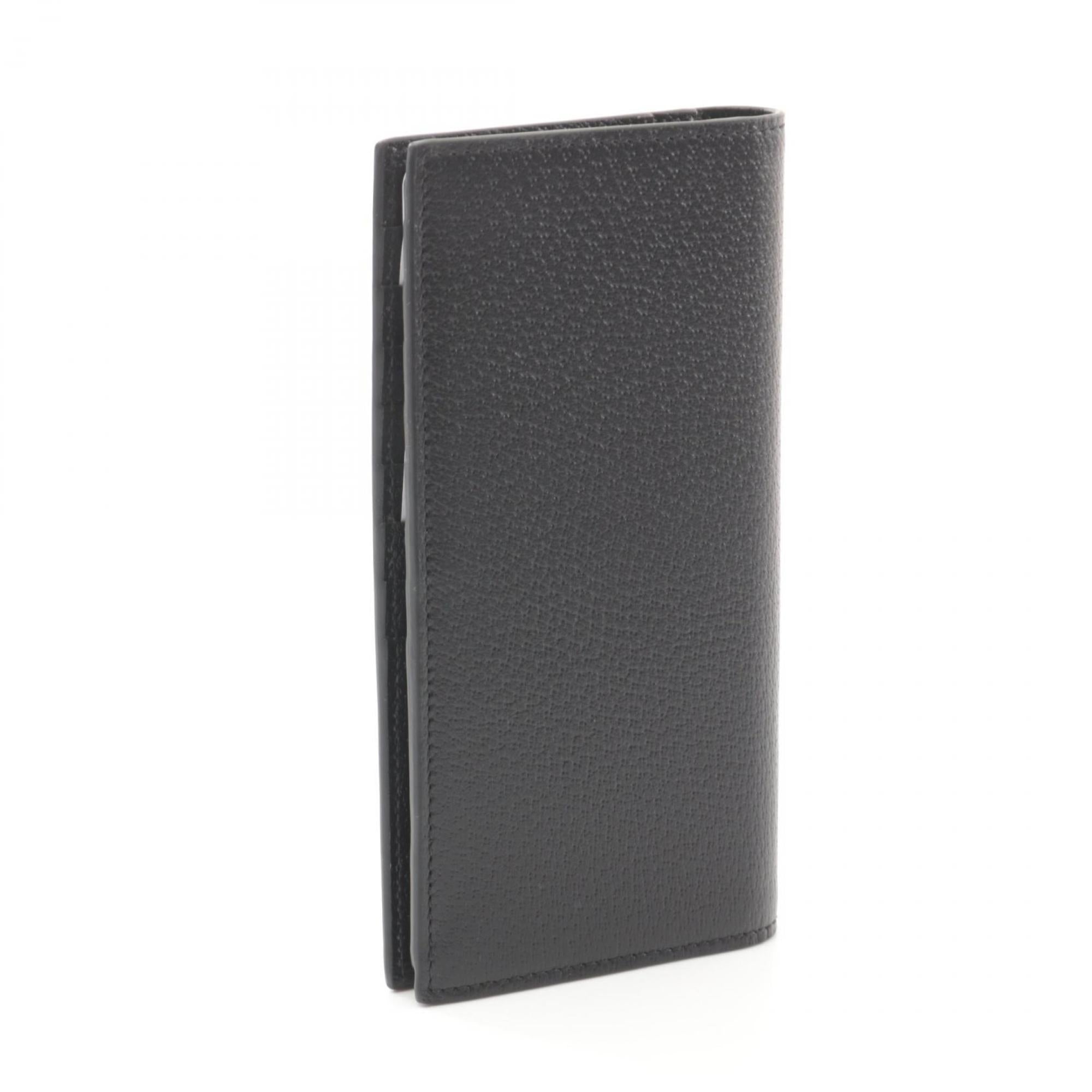 Gucci Black Leather Long Wallet (Bi-Fold) (Pre-Owned)