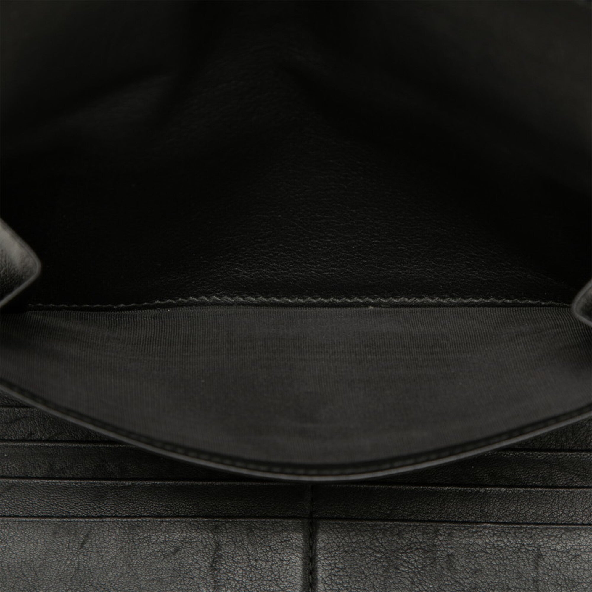 Gucci Black Leather Long Wallet (Tri-Fold) (Pre-Owned)