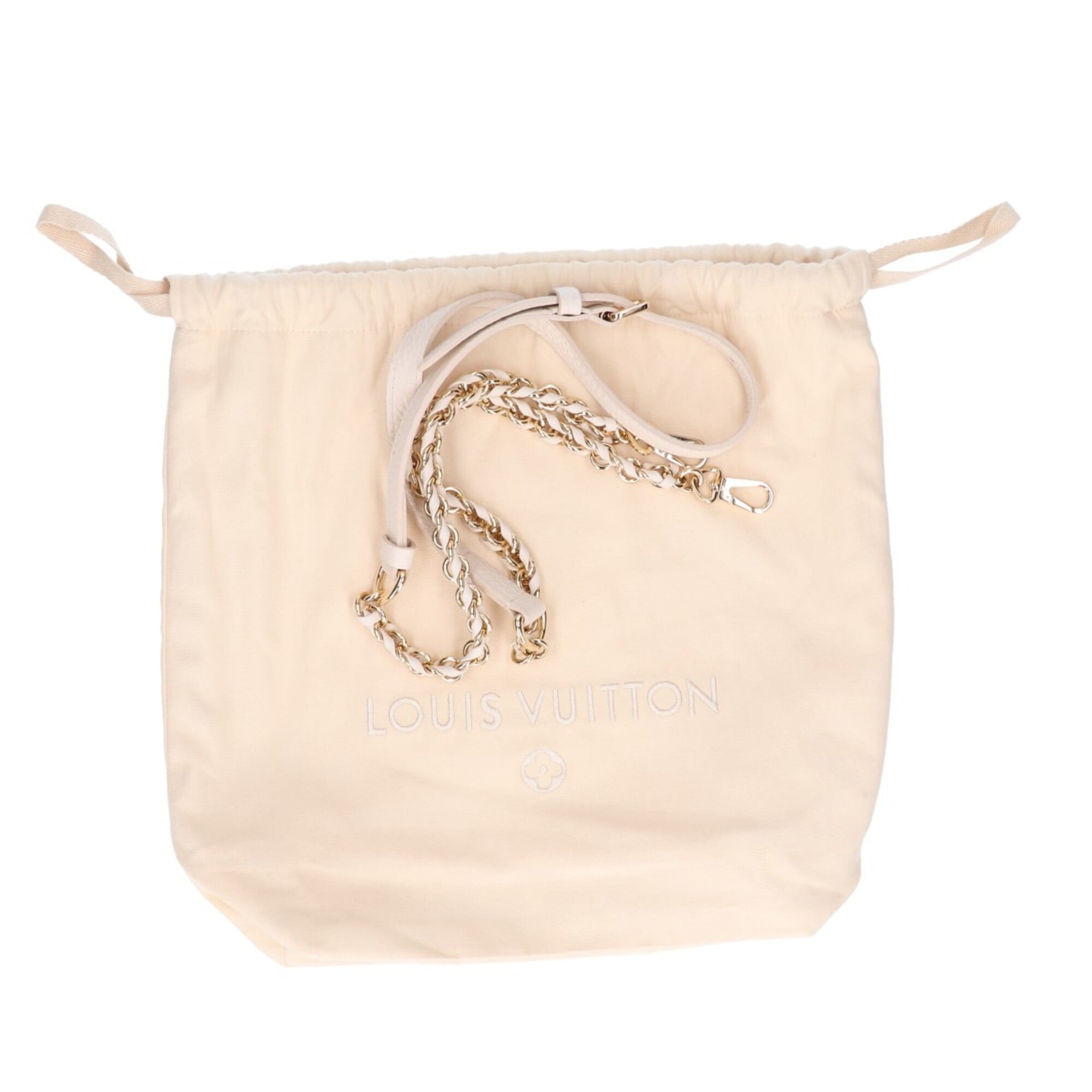 Louis Vuitton Blue Cream Leather Handbag Shoulder Bag (Pre-Owned)