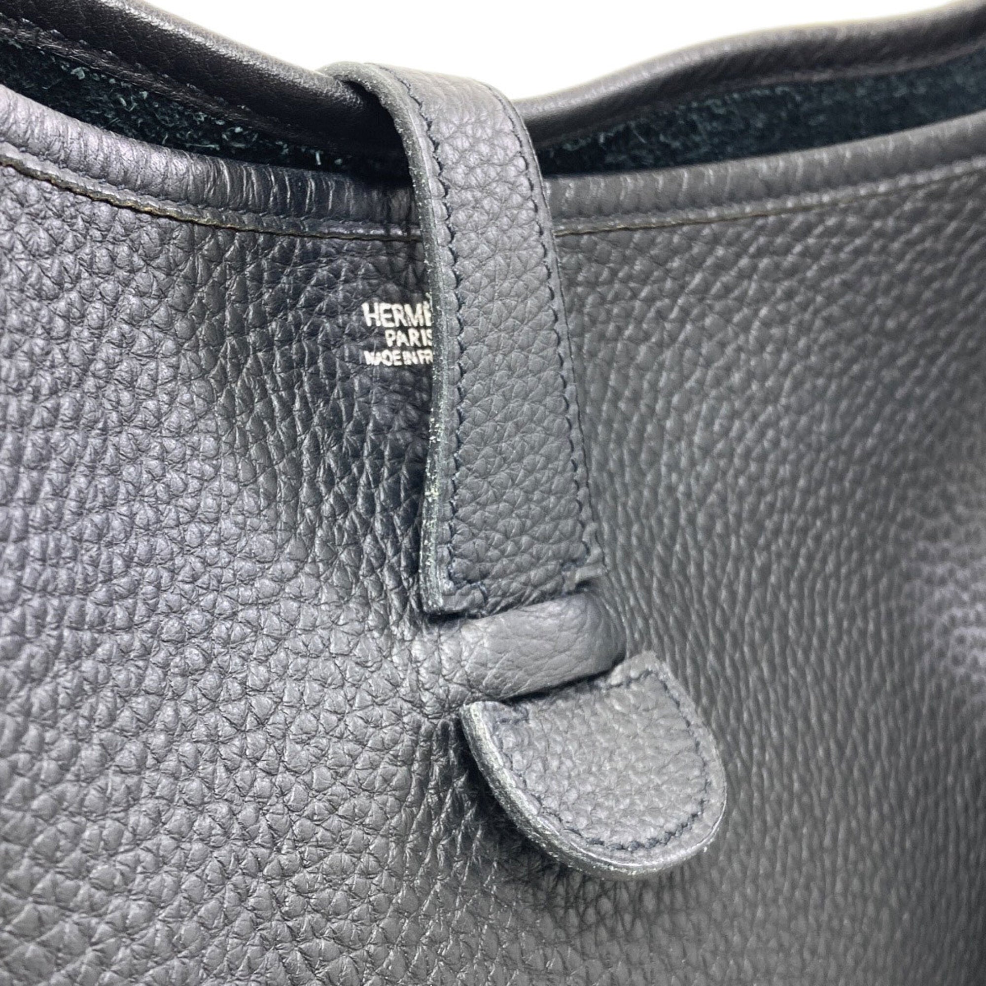 Hermes Black Togo Leather Shoulder Bag (Pre-Owned)