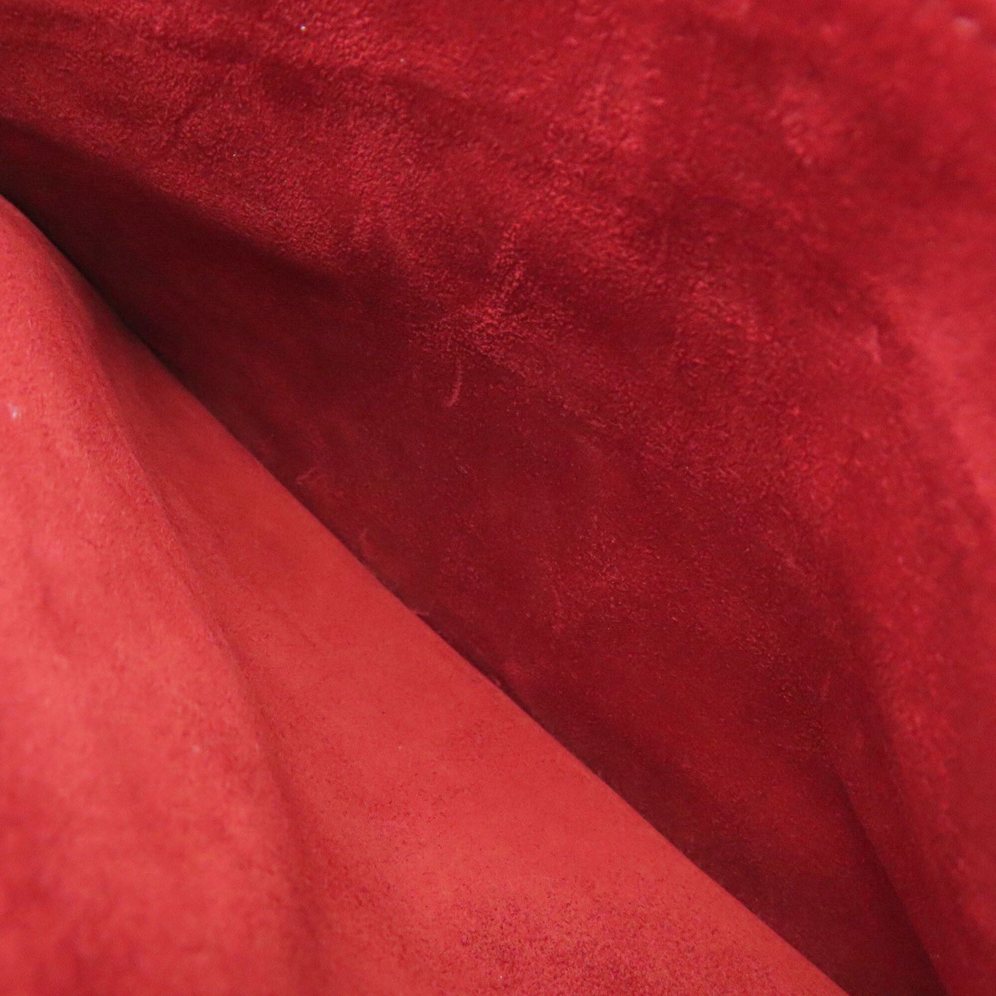 Bottega Veneta Red Color Suede Handbag (Pre-Owned)
