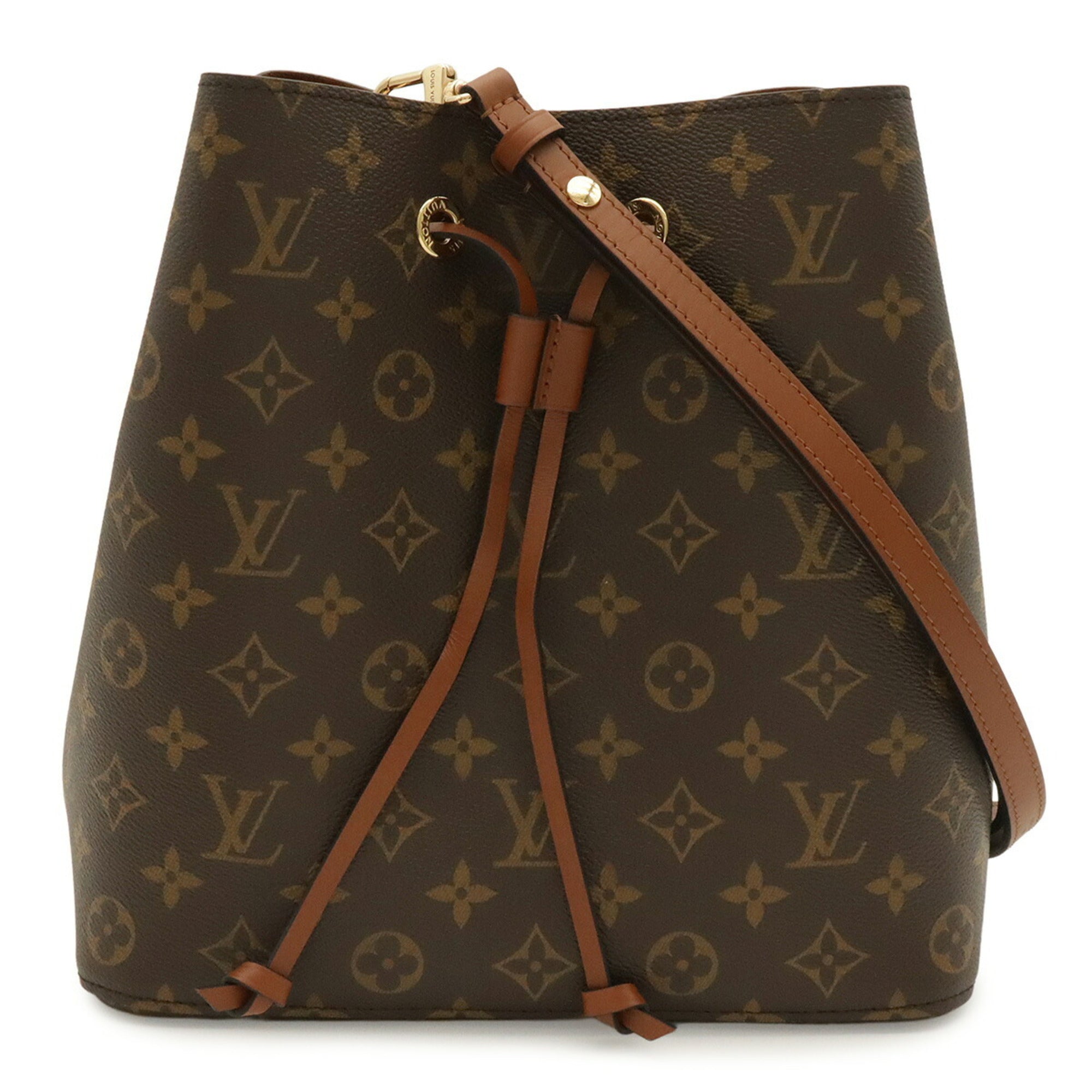 Louis Vuitton Brown Monogram Canvas Leather Shoulder Bag (Pre-Owned)