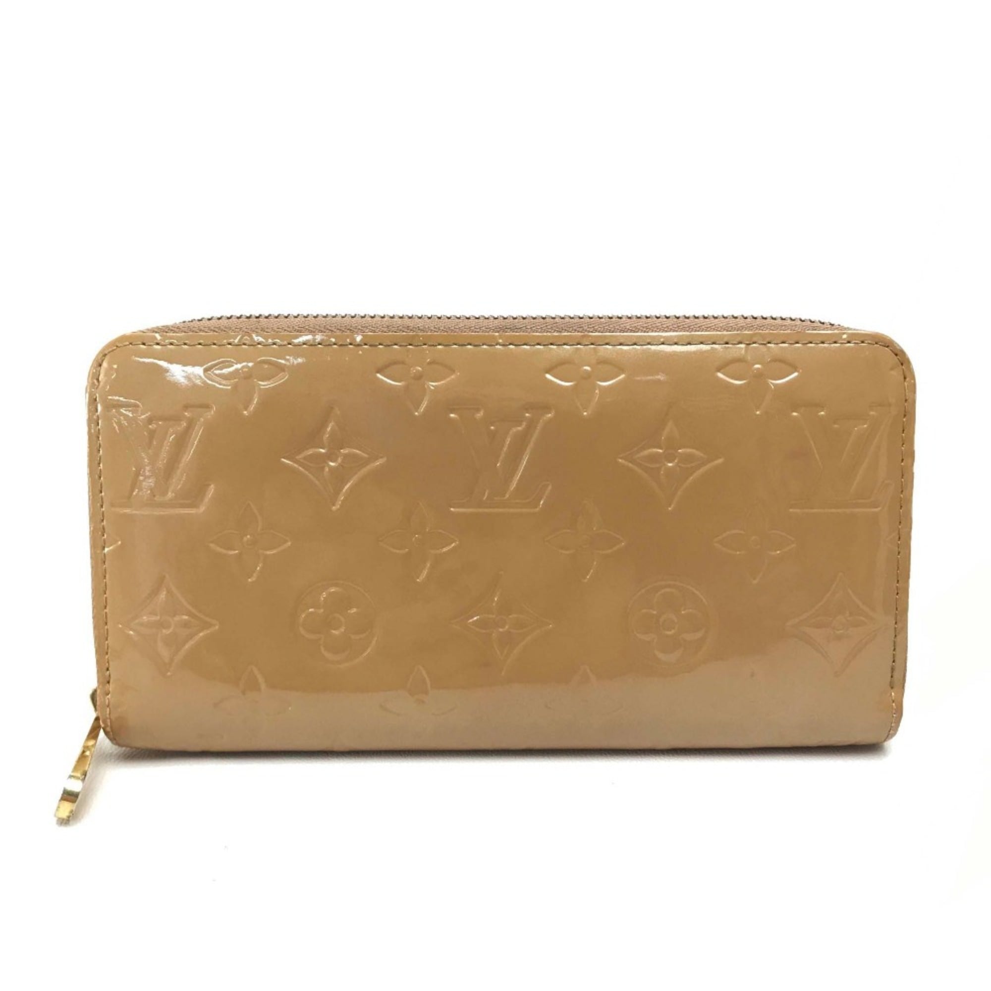 Louis Vuitton Beige Leather Long Wallet (Bi-Fold) (Pre-Owned)