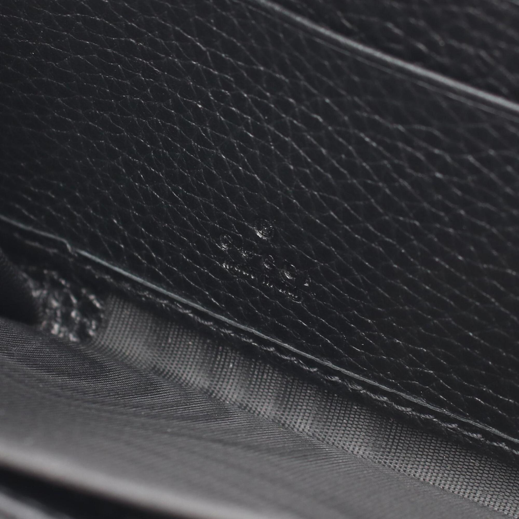 Gucci Black Leather Long Wallet (Bi-Fold) (Pre-Owned)