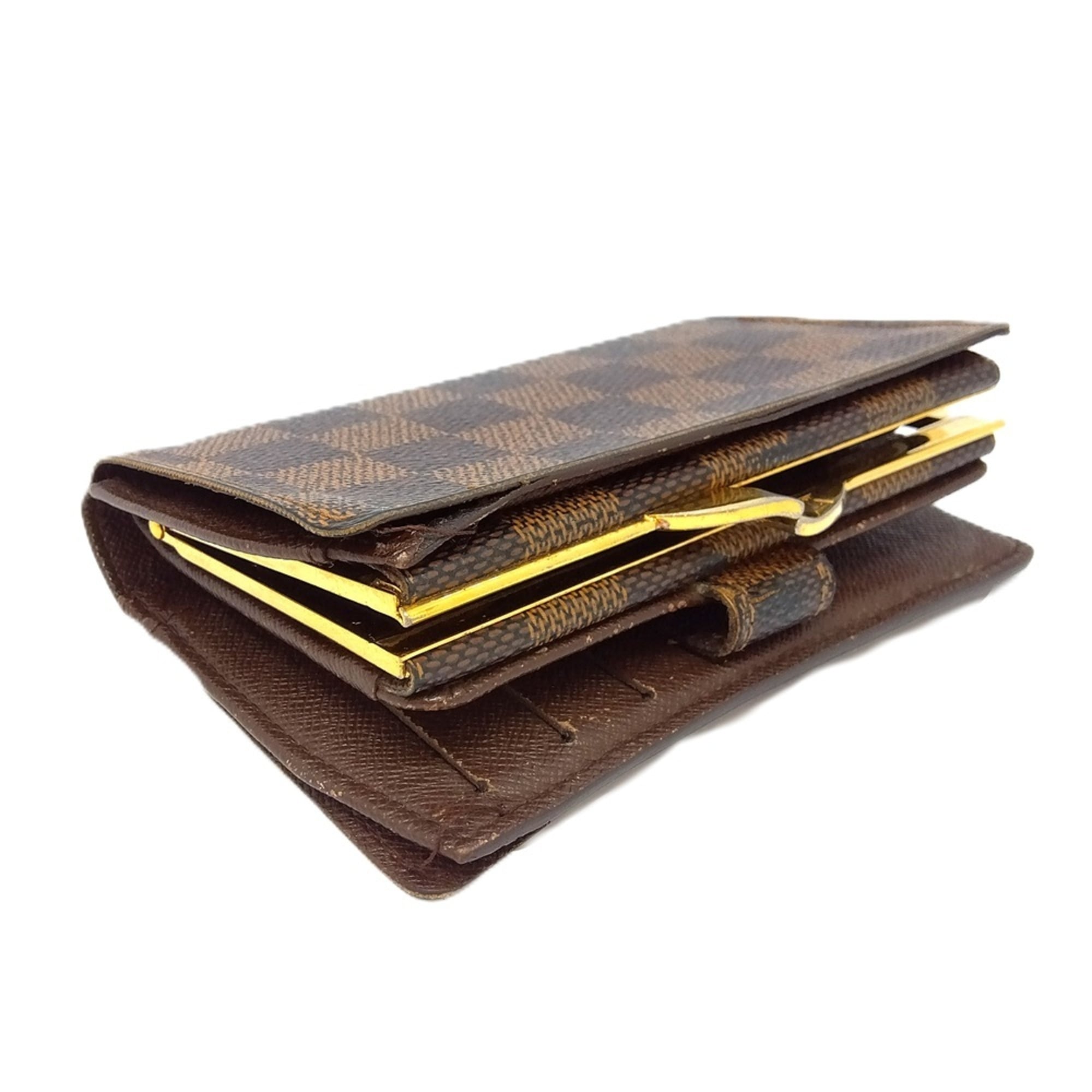 Louis Vuitton Brown Ebene Damier Canvas Wallet (Bi-Fold) (Pre-Owned)