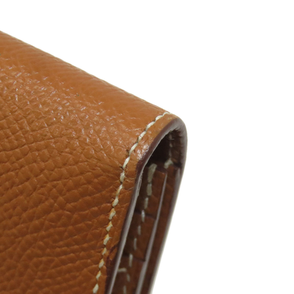 Hermes Gold Brown Epsom Leather Long Wallet (Bi-Fold) (Pre-Owned)