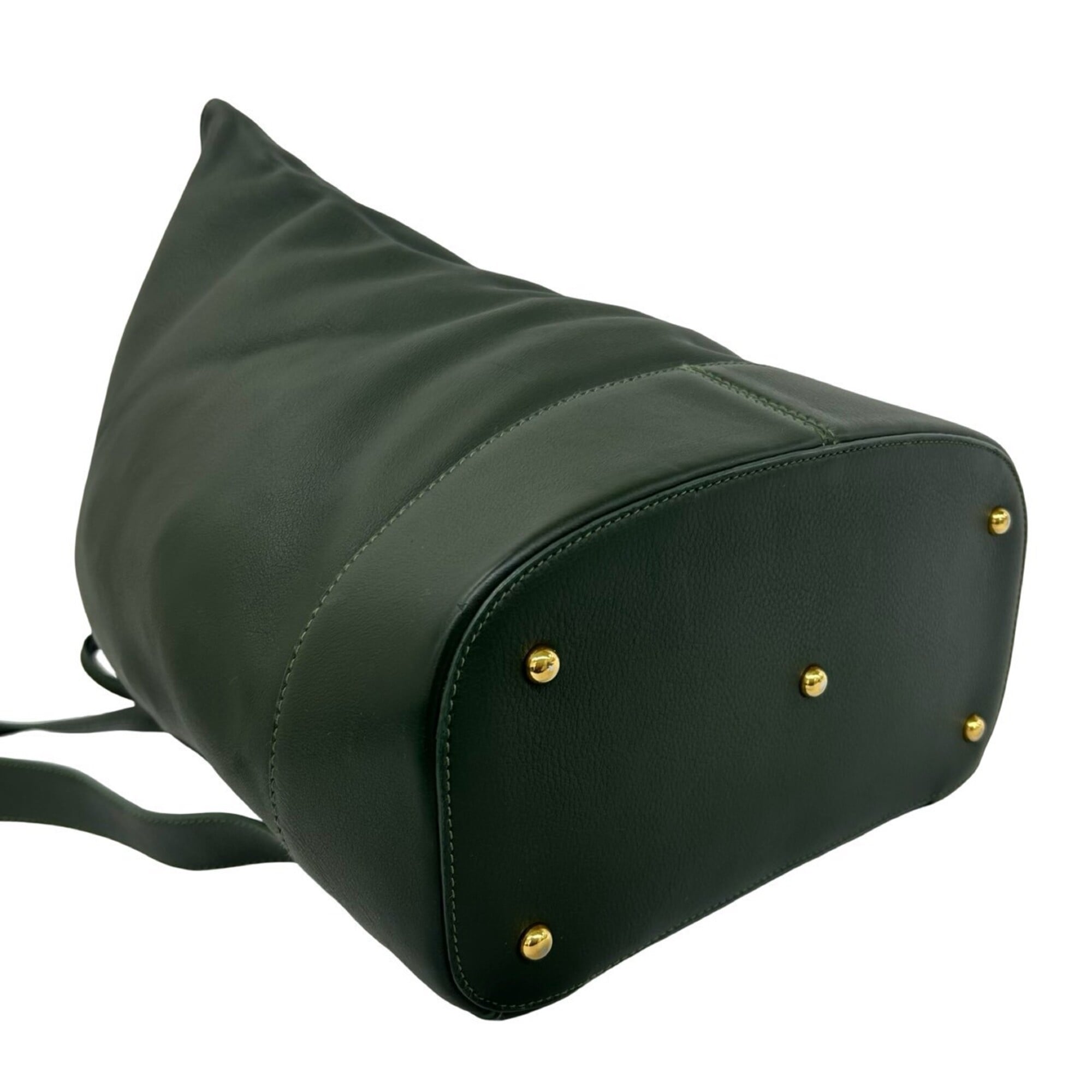 Loewe Green Leather Backpack (Pre-Owned)