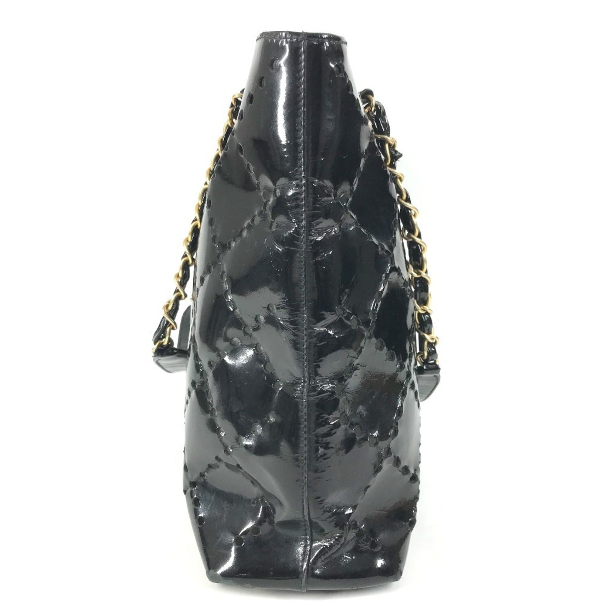 Chanel Black Leather Shoulder Bag Tote Bag (Pre-Owned)