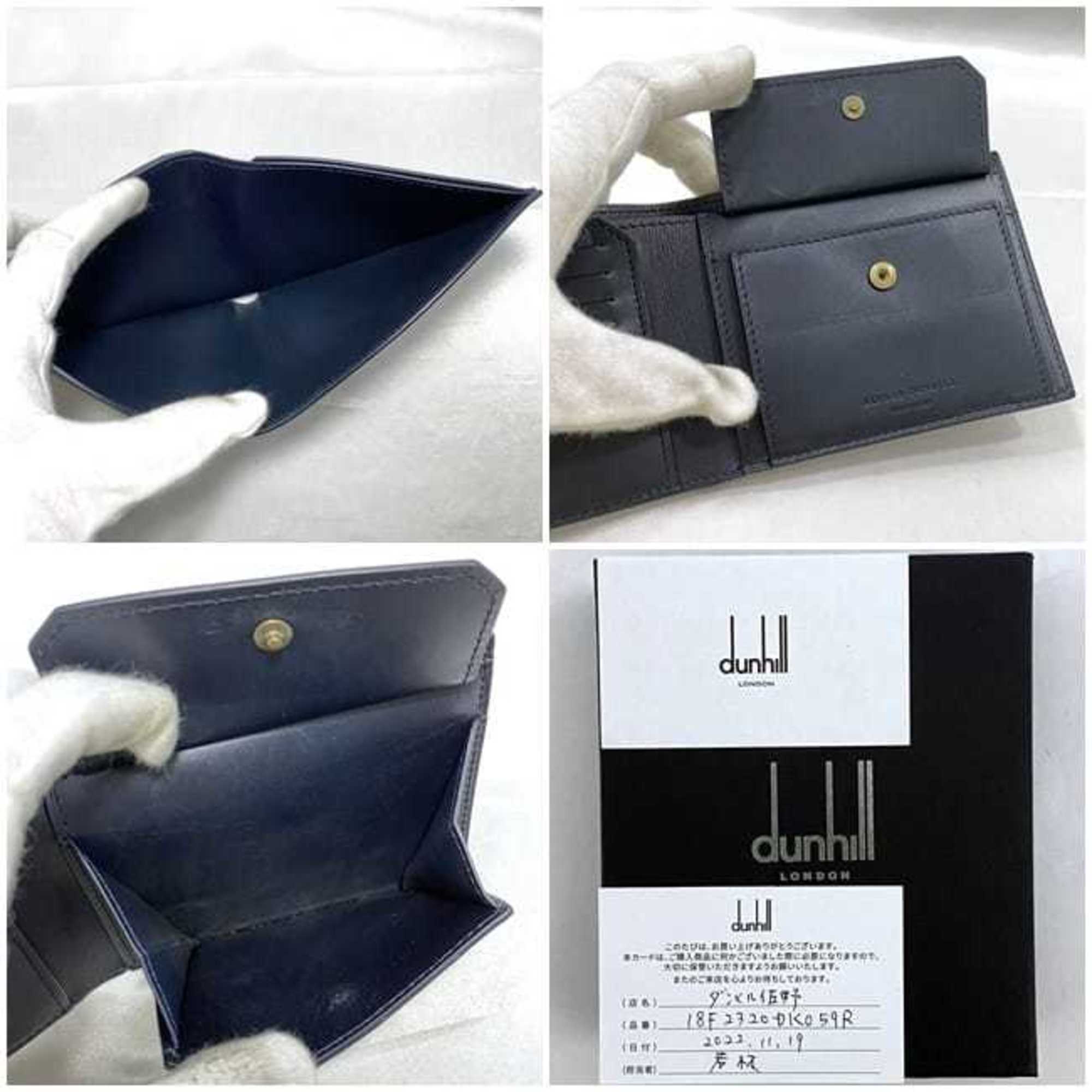 Dunhill Navy Leather Wallet (Bi-Fold) (Pre-Owned)