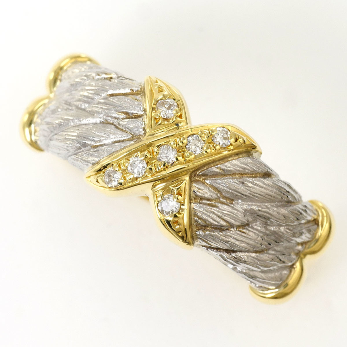 Unbranded Platinum Yellow Gold Yellow Gold (18K) Platinum 900 Band Ring (Pre-Owned)