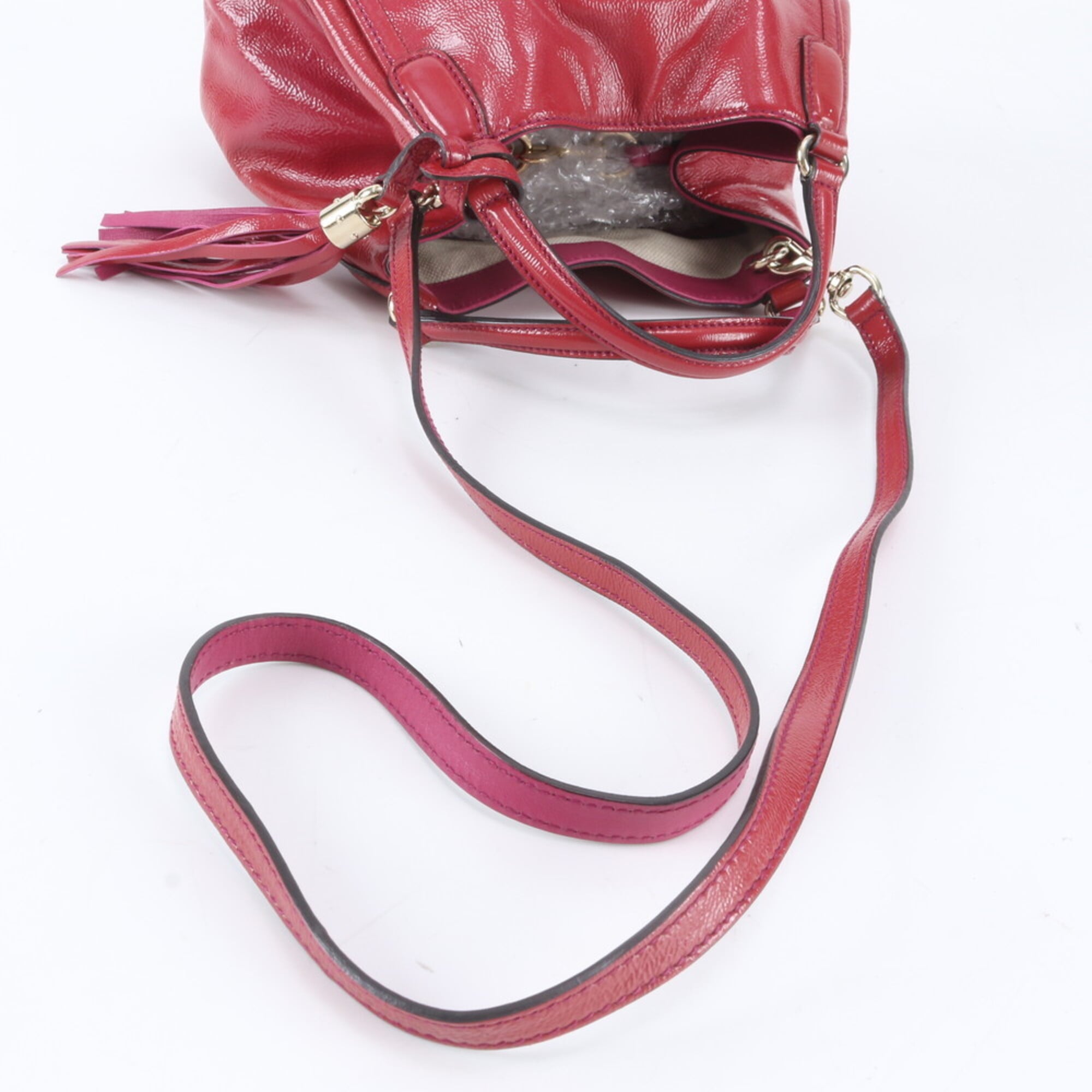 Gucci Soho Pink Leather Handbag Shoulder Bag (Pre-Owned)