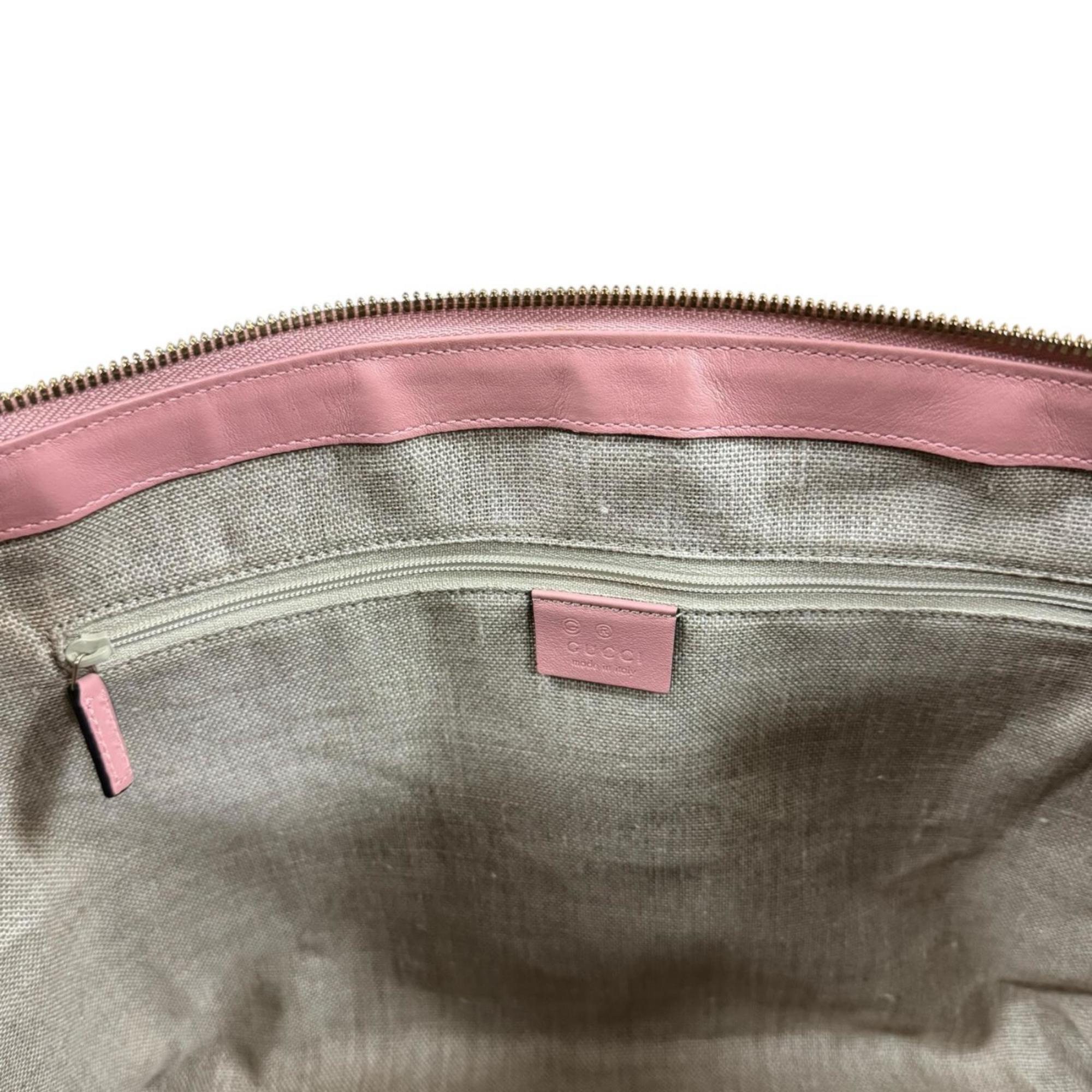 Gucci Pink Leather Shoulder Bag (Pre-Owned)