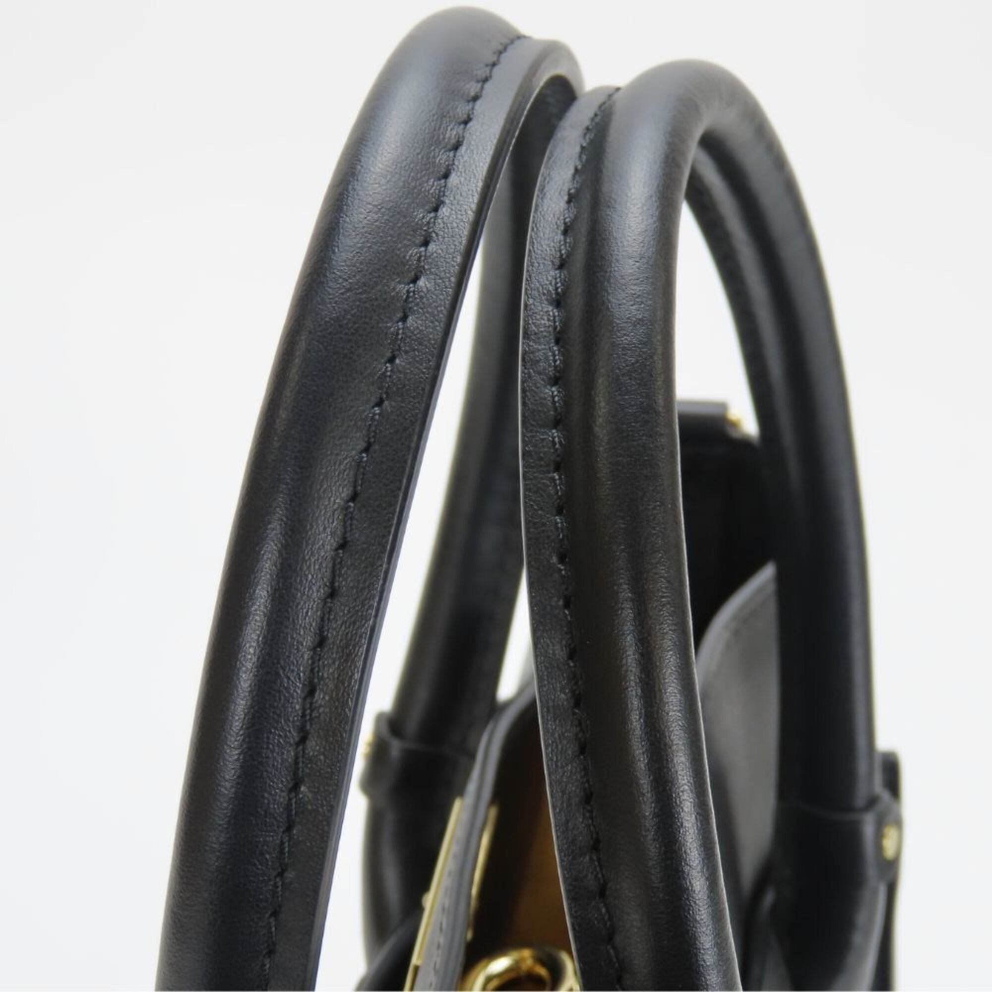 Louis Vuitton Black Noir Monogram Leather Tote Bag (Pre-Owned)