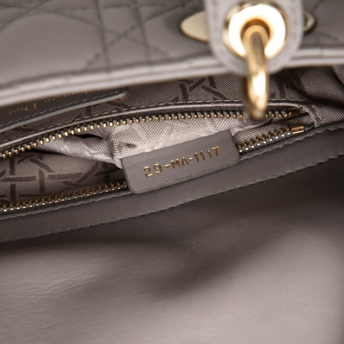 Christian Dior Gray Leather Handbag Shoulder Bag (Pre-Owned)