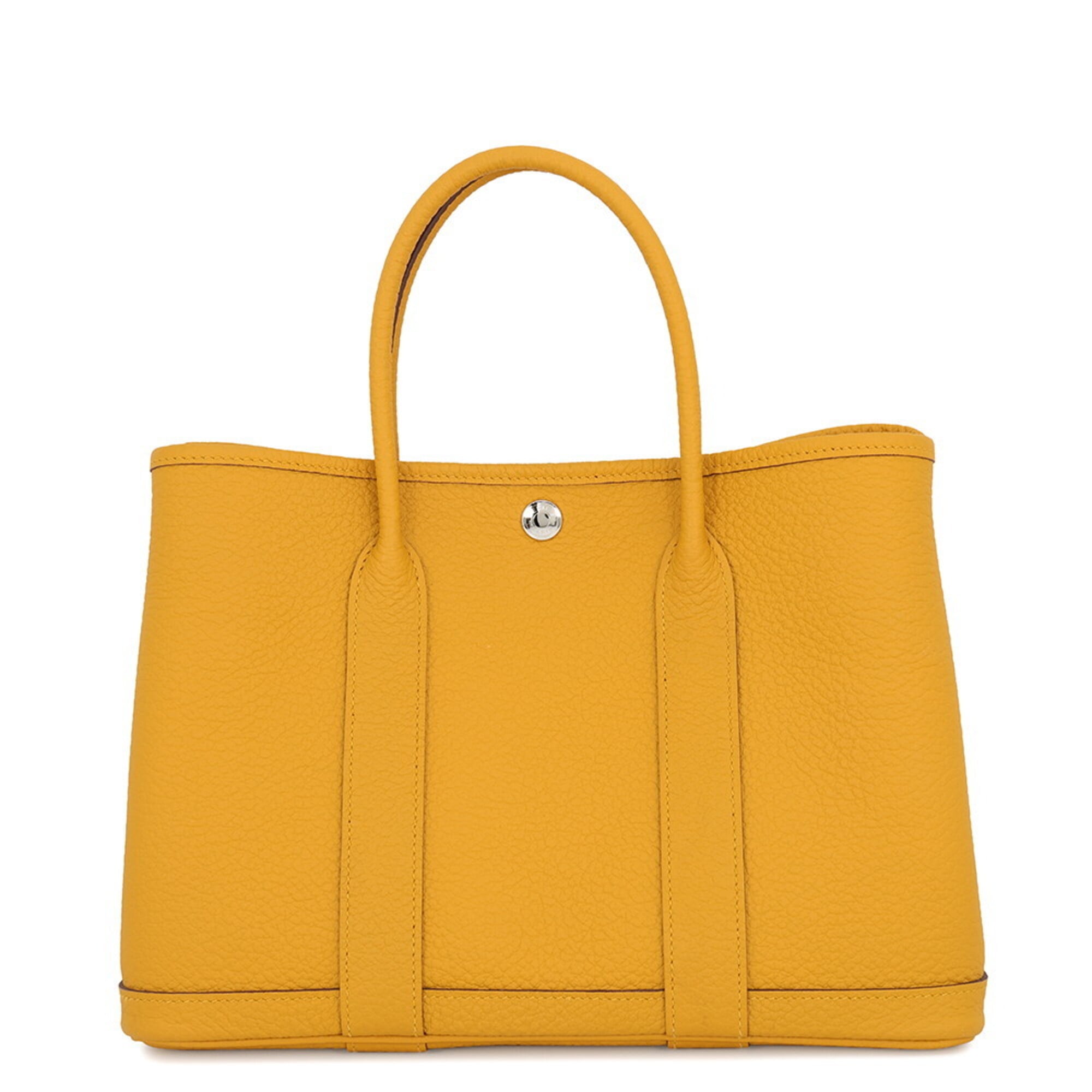 Hermes Garden Jaune Country Leather Handbag Tote Bag (Pre-Owned)