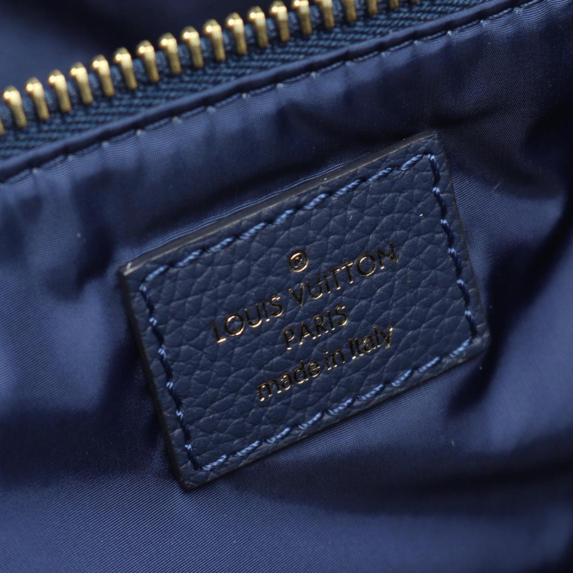 Louis Vuitton Blue Grand Blue Multi-Color Nylon Leather Handbag Tote Bag (Pre-Owned)