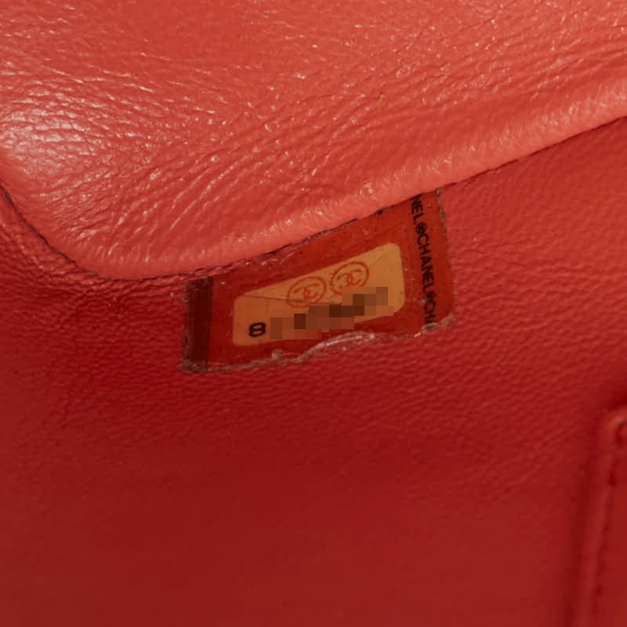 Chanel Matelasse Orange Grained Calfskin Handbag Tote Bag (Pre-Owned)